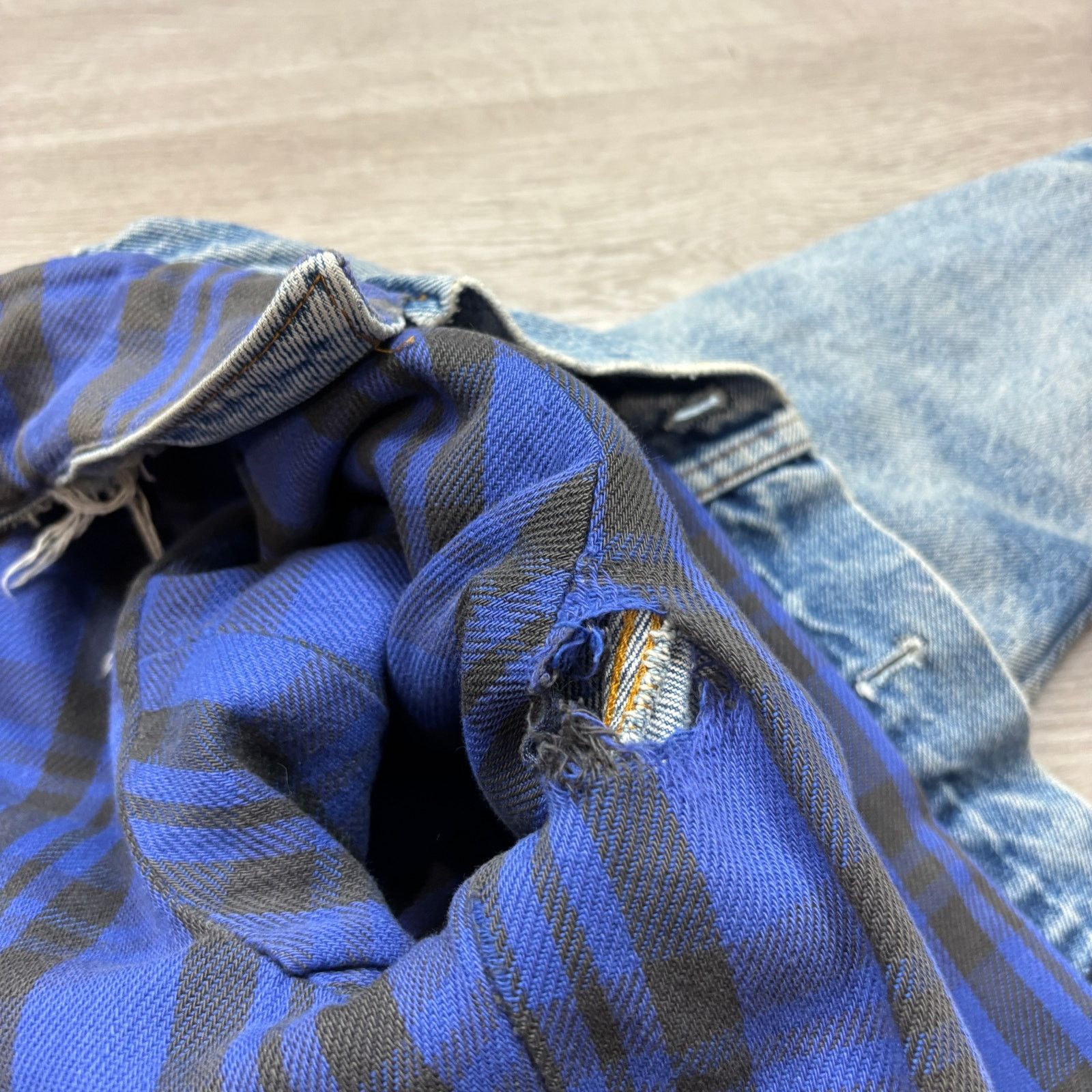 Levi's × Vintage VTG 80s Levi's 70411 9318 Flannel Lined Denim Jacket Men's M Size US M / EU 48-50 / 2 - 14 Thumbnail