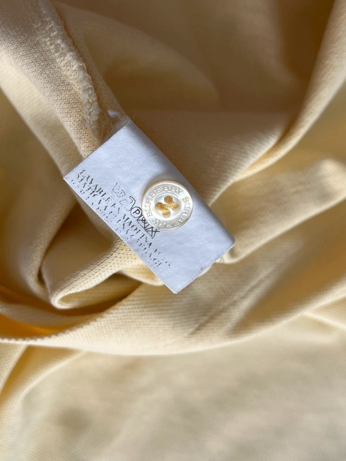 Burberry Burberry’s Polo Shirt Sz 46 / XS Yellow Embroidered Logo Size XS / US 0-2 / IT 36-38 - 6 Thumbnail
