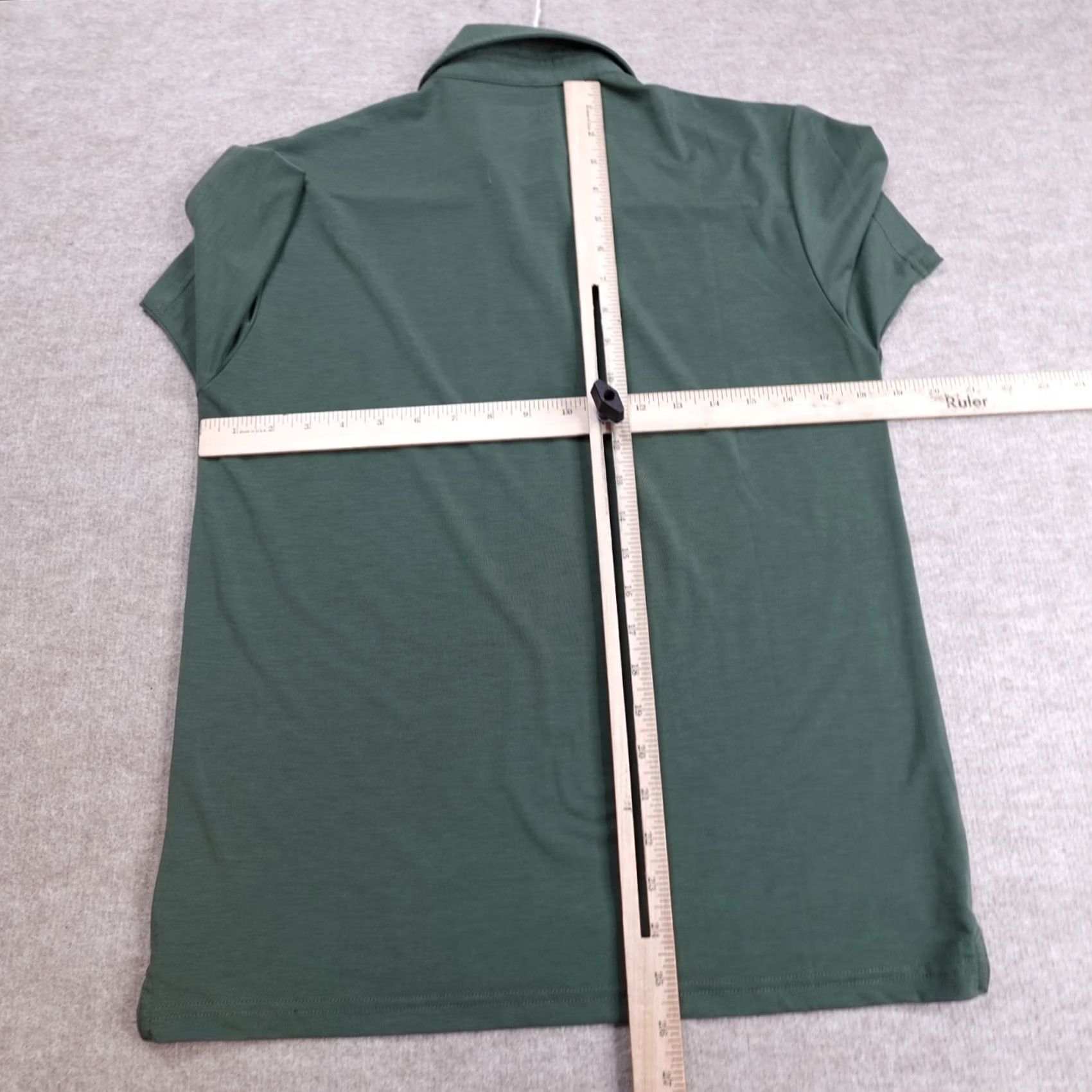 ASH Ash & Erie Polo Shirt Mens S Green Solid Performance Short Sleeve Collared Button Casual Golf Spring Summer Fall 90s? Size US S / EU 44-46 / 1 - 4 Thumbnail