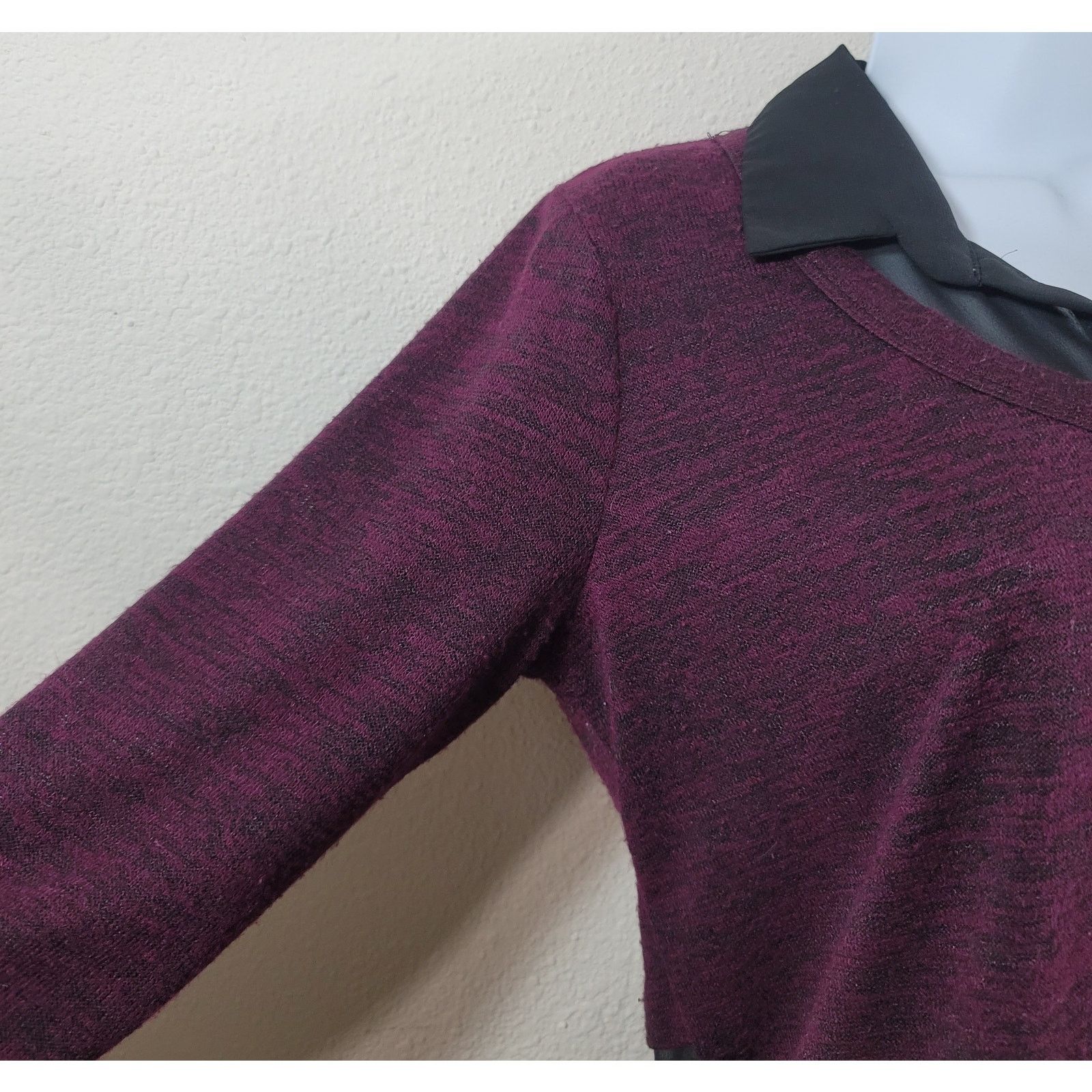 Other Maurices Burgundy Marled Hi Low Layered Top Medium Stretchy Size M / US 6-8 / IT 42-44 - 6 Thumbnail
