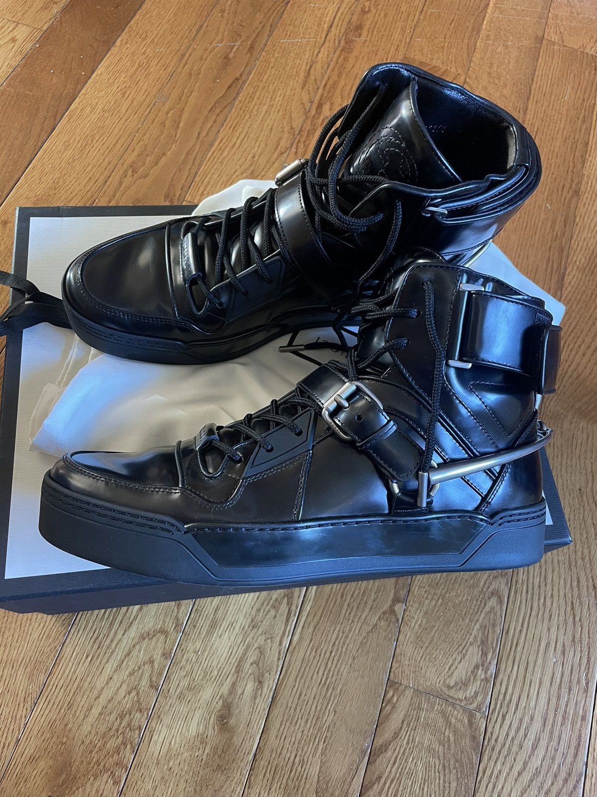 Gucci MENS GUCCI MANGUM HIGH TOPS Size US 8 / EU 41 - 5 Thumbnail