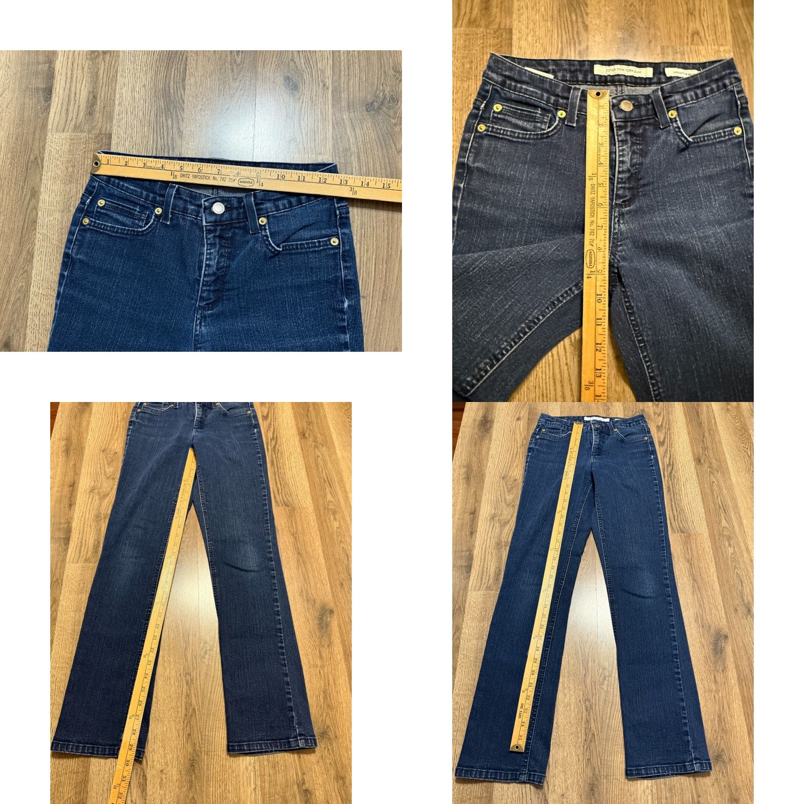 Jones New York Jones New York Jeans Women 4 Blue Denim Lexington Straight Dark Wash Jeans 5-Pocket Stretch Regular Inseam 30 Autumn Winter Spring Summer Vintage No Size 27" / US 4 / IT 40 - 8 Thumbnail