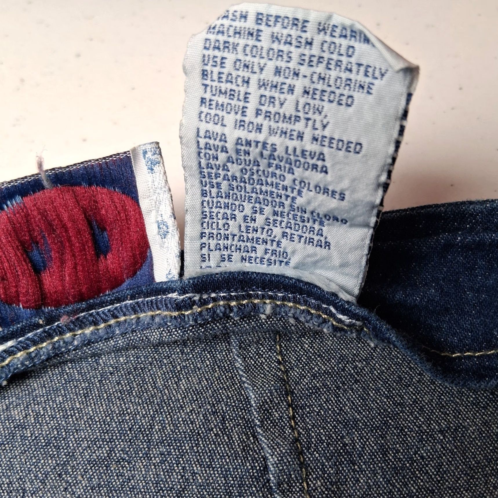 Vintage VINTAGE Carolina Blues Skirt Denim Waist 30" Knee Length Zip Back Western Ranchwear Cowgirl Size 34" / US 12 / IT 48 - 4 Thumbnail