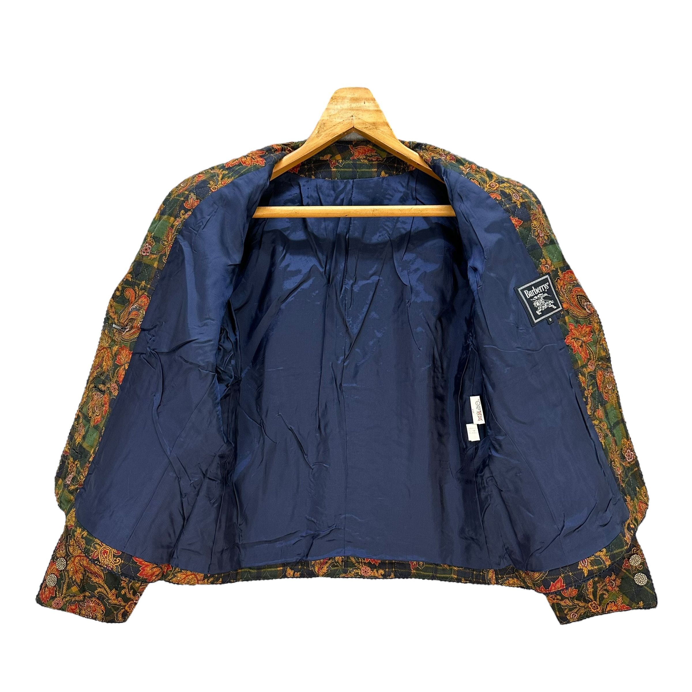 Burberry BURBERRYS Floral Design Crop Jacket #A41-0936 Size M / US 6-8 / IT 42-44 - 6 Thumbnail