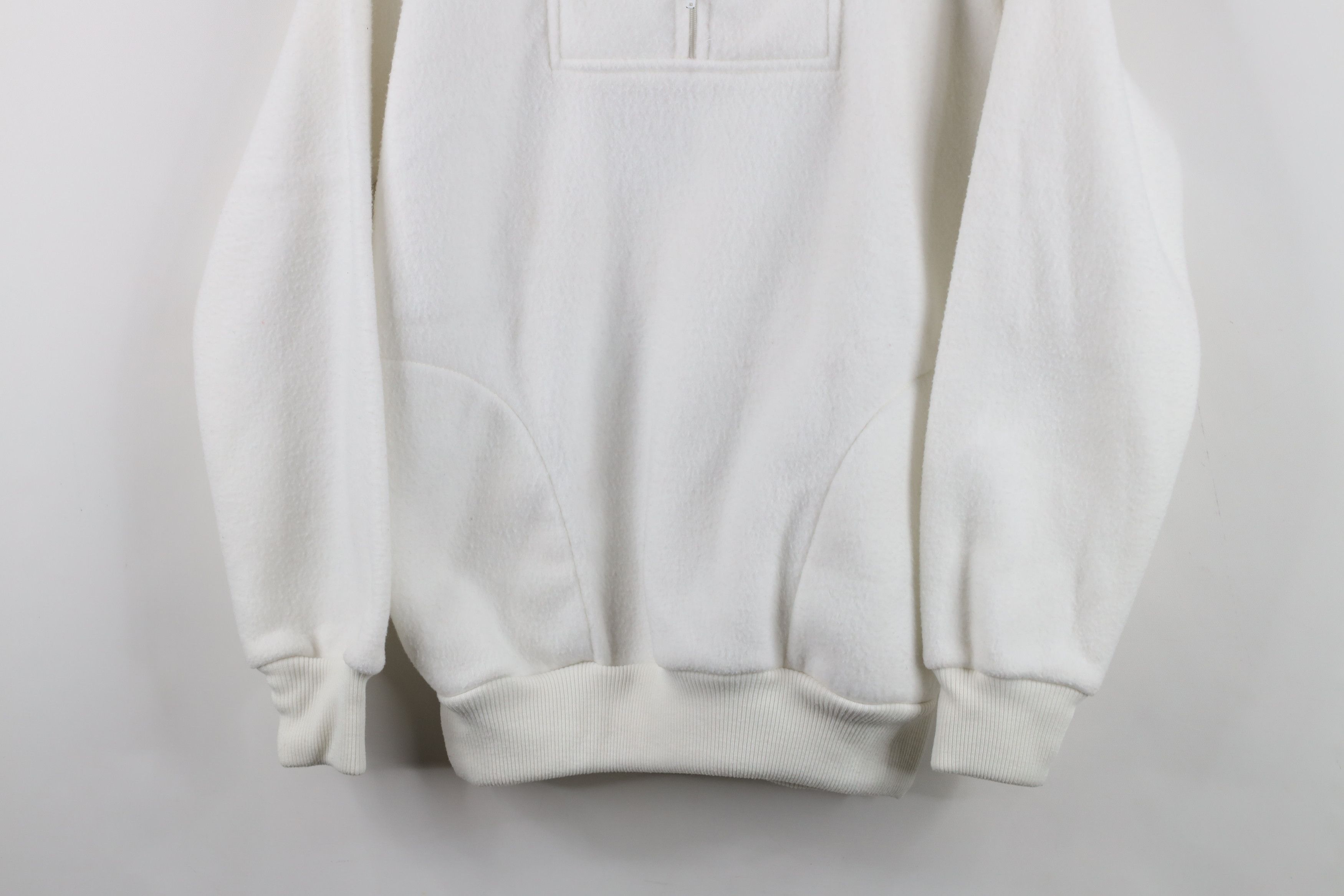 Vintage Vintage 90s Streetwear Half Zip Pullover Sweater White Size S / US 4 / IT 40 - 3 Thumbnail
