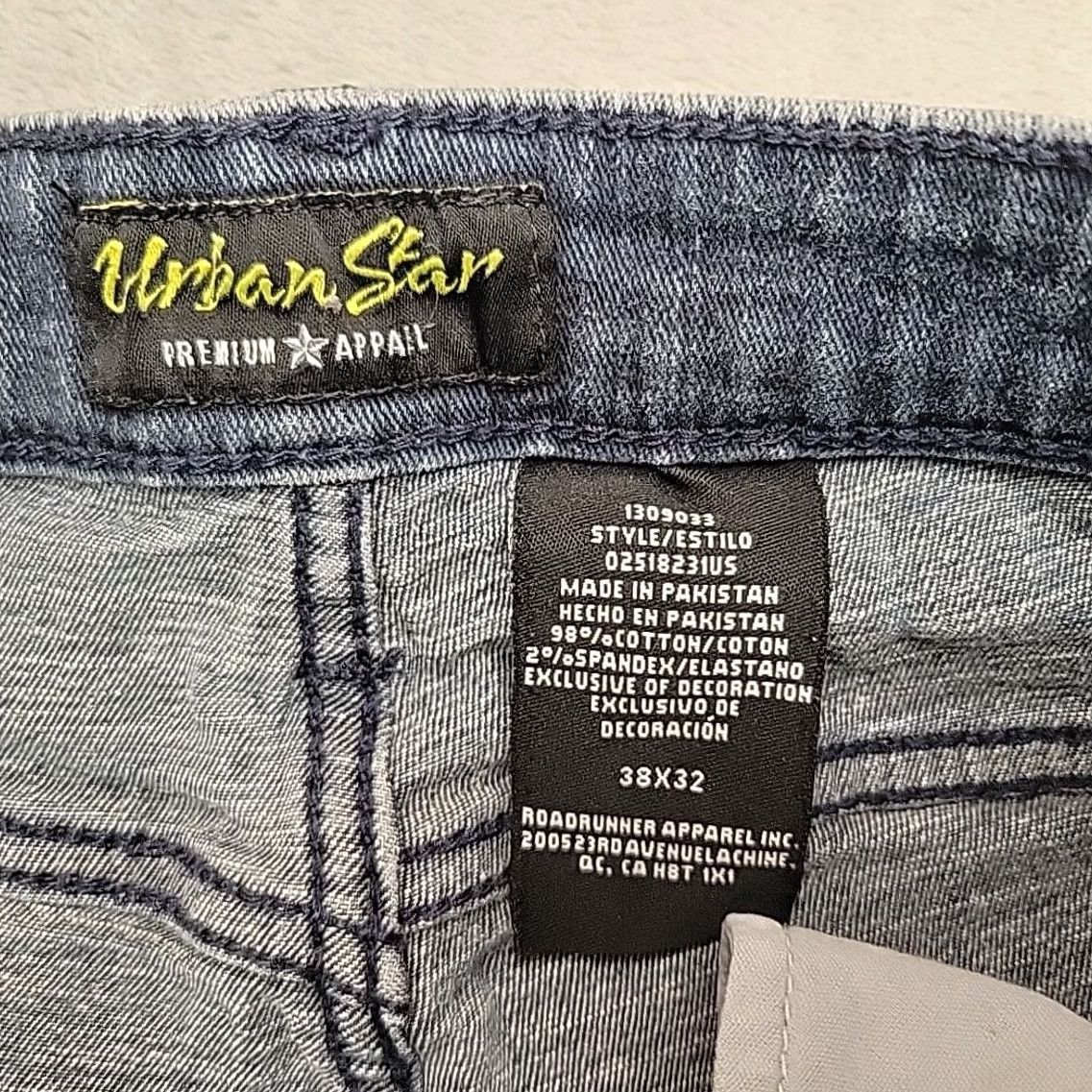 Vintage VINTAGE? No. Urban Star Jeans Men 38x32 Blue Straight Leg Denim Casual Stretch Casual Pants Shirt? Size US 38 / EU 54 - 3 Thumbnail