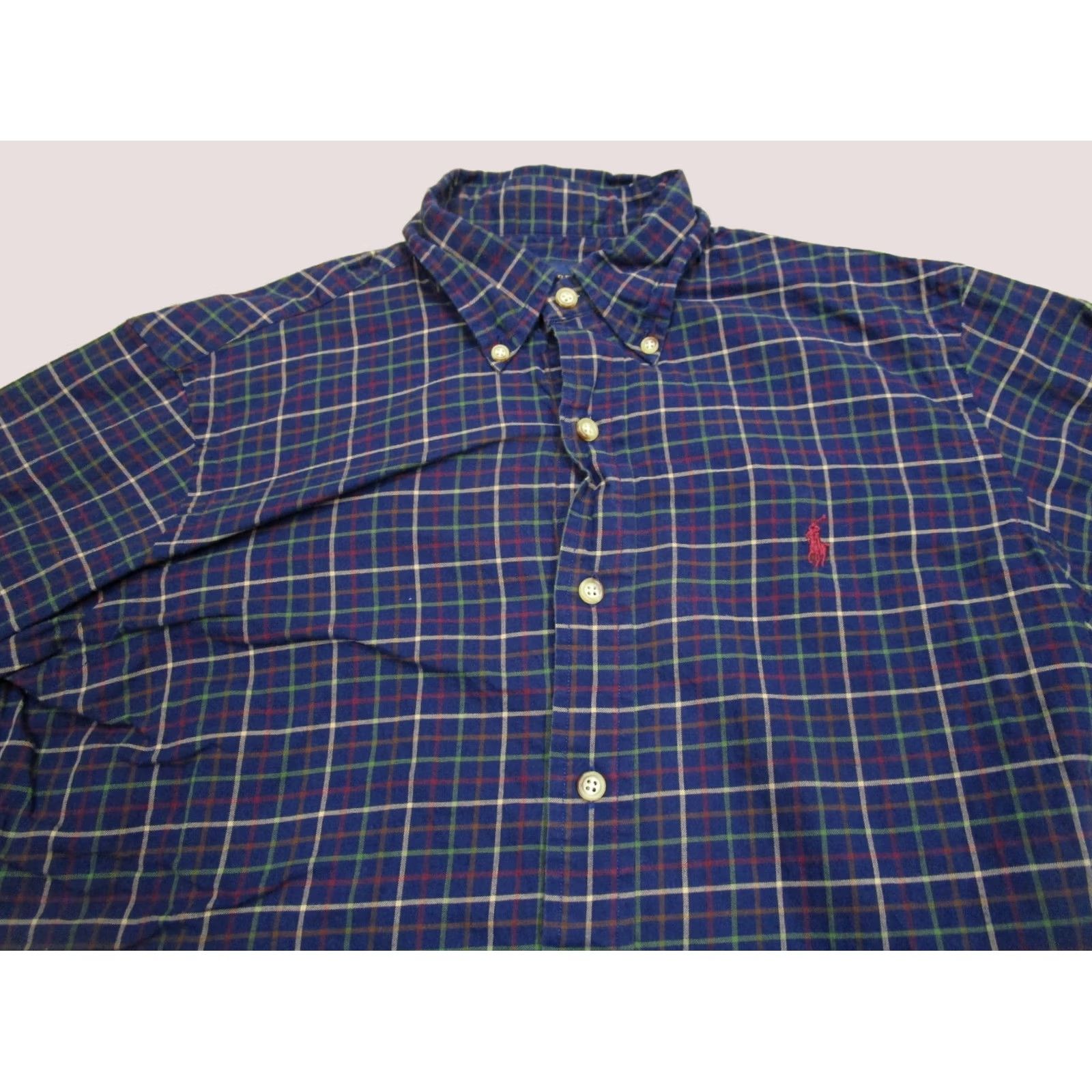 Ralph Lauren Ralph Lauren Shirt Men Small Blue Tattersall Check Long Sleeve Button Down Pony Size US S / EU 44-46 / 1 - 1 Thumbnail