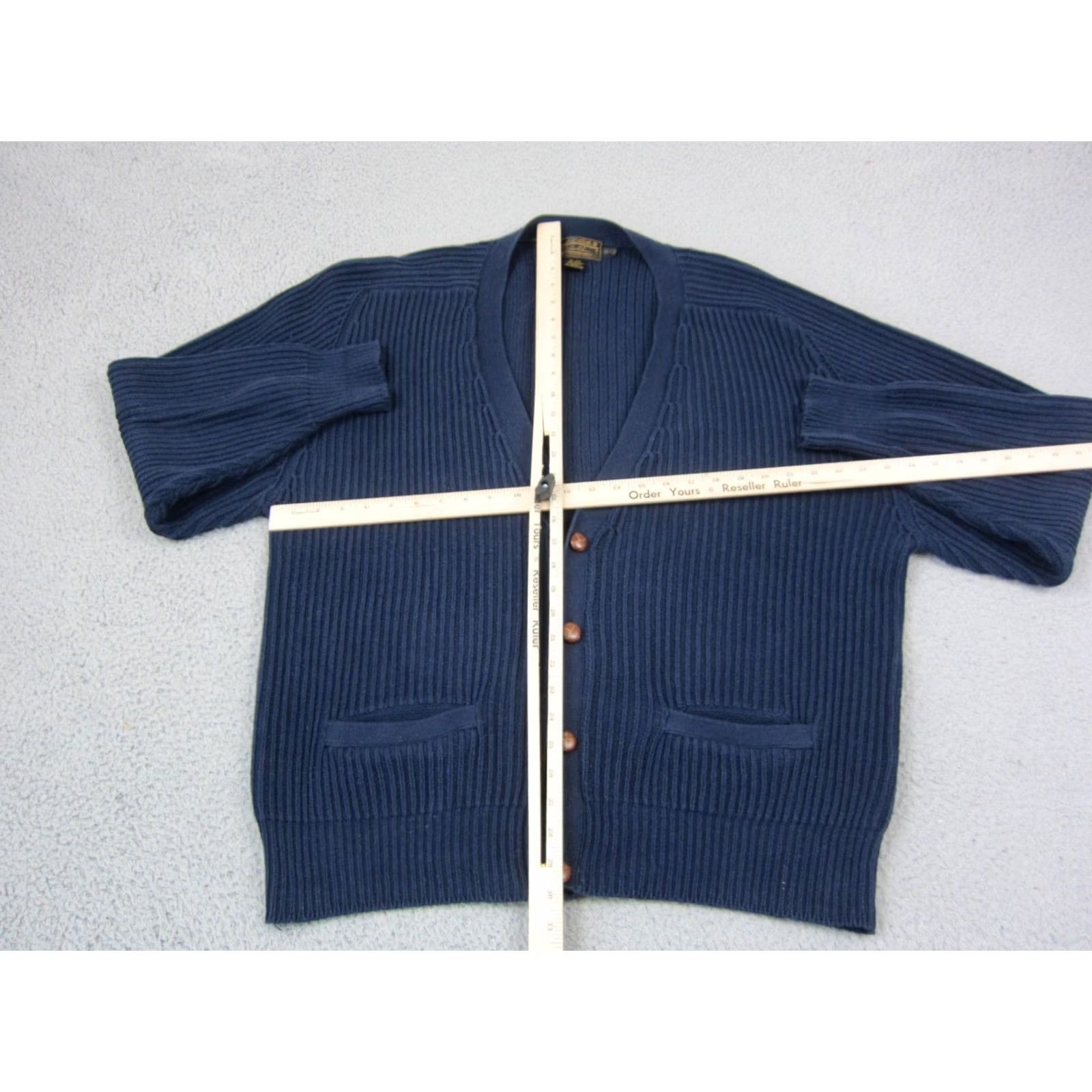 Eddie Bauer Eddie Bauer Cardigan Sweater Mens XL Blue Knit V-Neck Pocketed Ribbed Casual 80s 90s Outdoor Loose Vintage? Size US XL / EU 56 / 4 - 4 Thumbnail