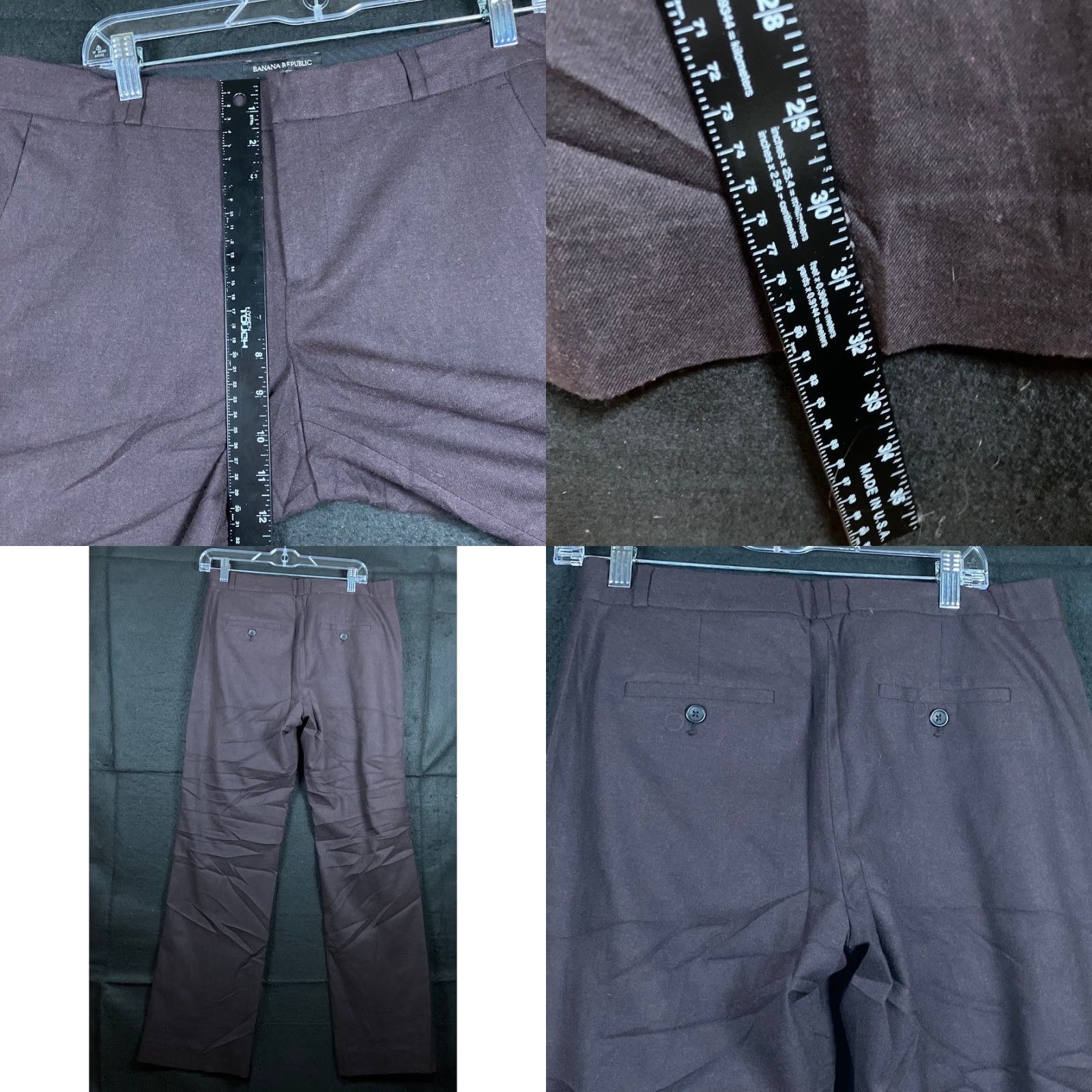 Banana Republic VINTAGE Banana Republic Women Pants Brown Martin Fit High Rise Straight Stretch 8 Size 24" / US 00 / IT 34 - 8 Thumbnail