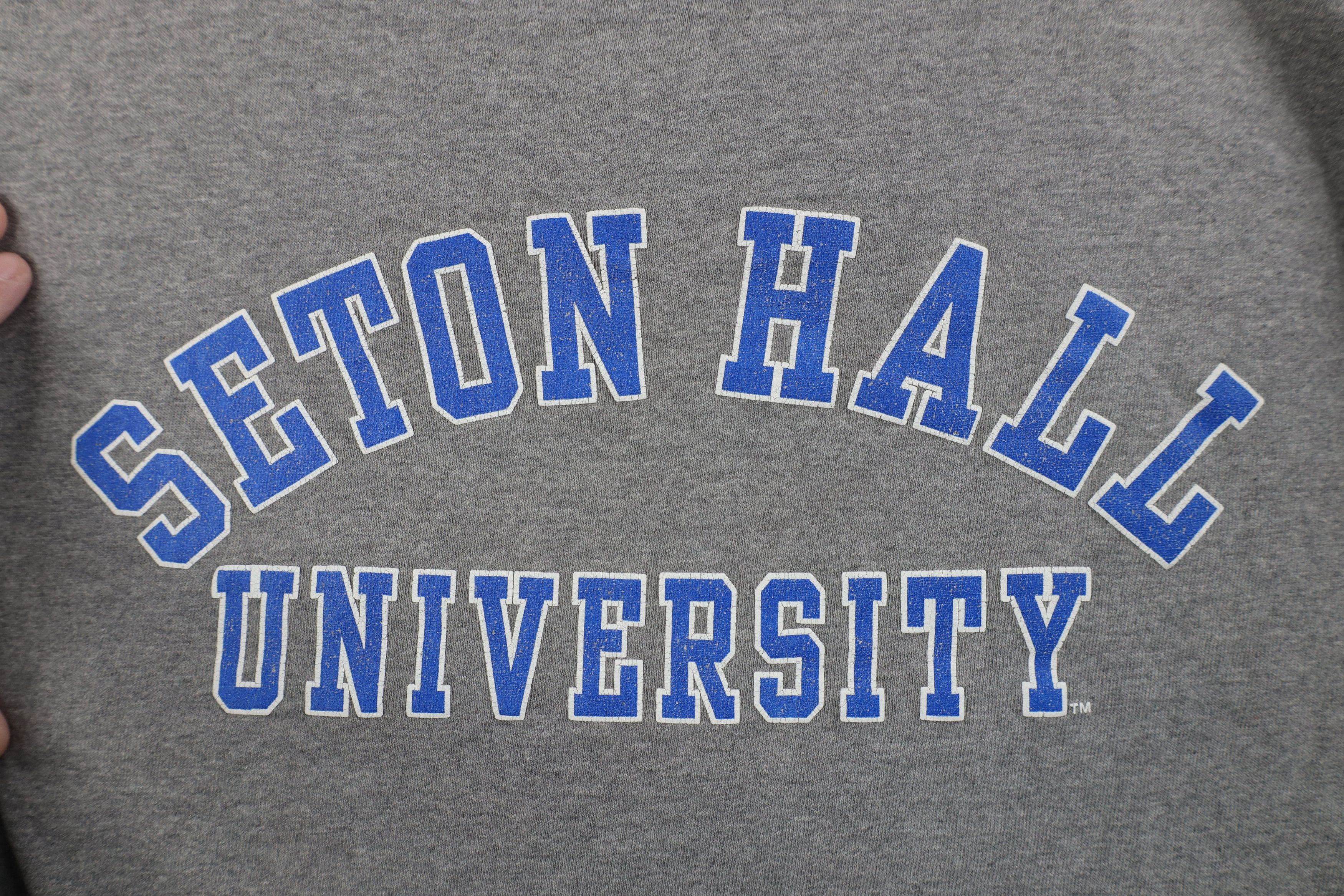 Vintage Vintage 90s Seton Hall University Short Sleeve T-Shirt Gray Size US L / EU 52-54 / 3 - 4 Thumbnail