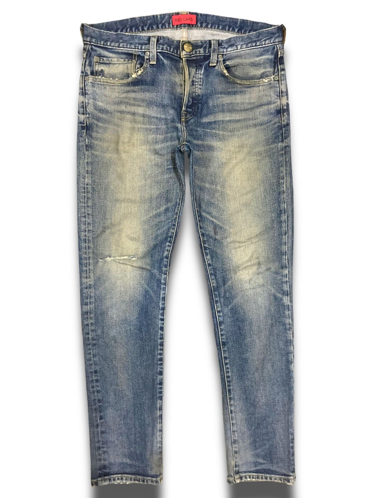 Vintage Vintage 90s Red Card Kaihara Jeans Size US 31 - 1 Thumbnail