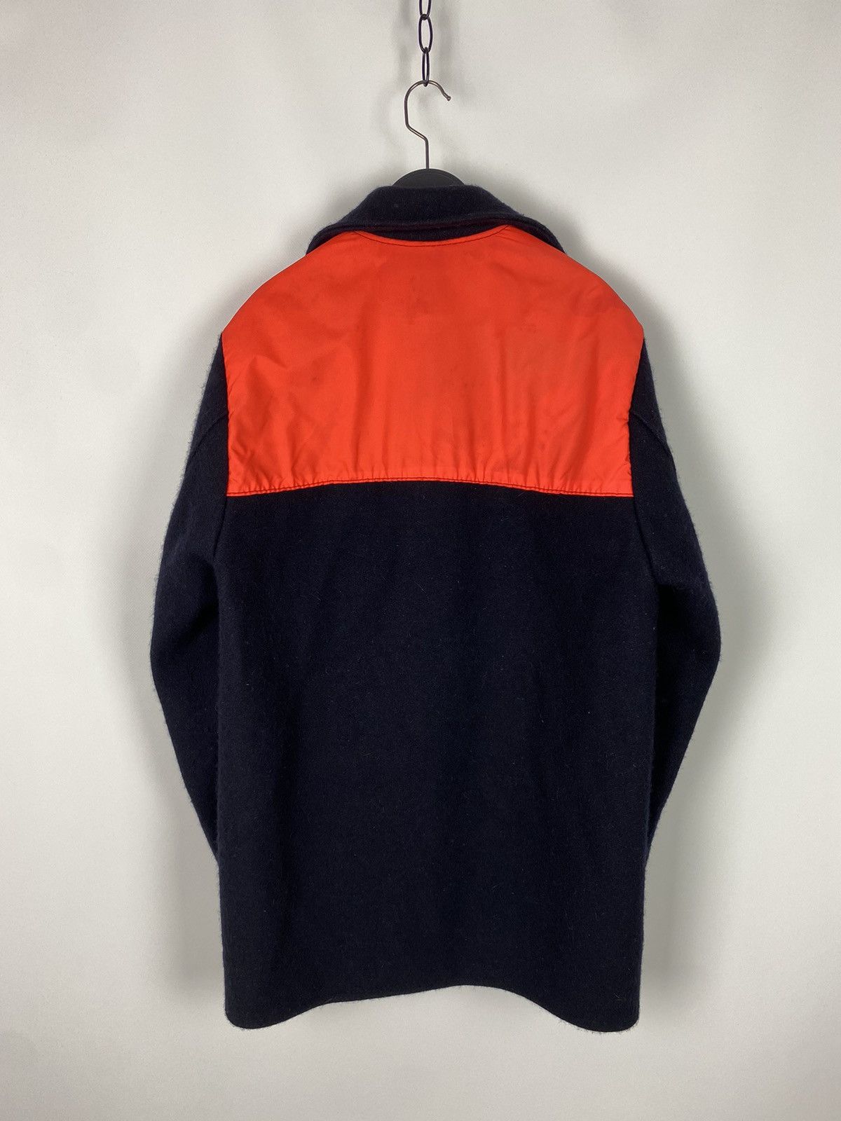 Vintage 1980’s Vintage Navy Wool Orange Poly Coated Donkey Jacket Size US L / EU 52-54 / 3 - 11 Thumbnail