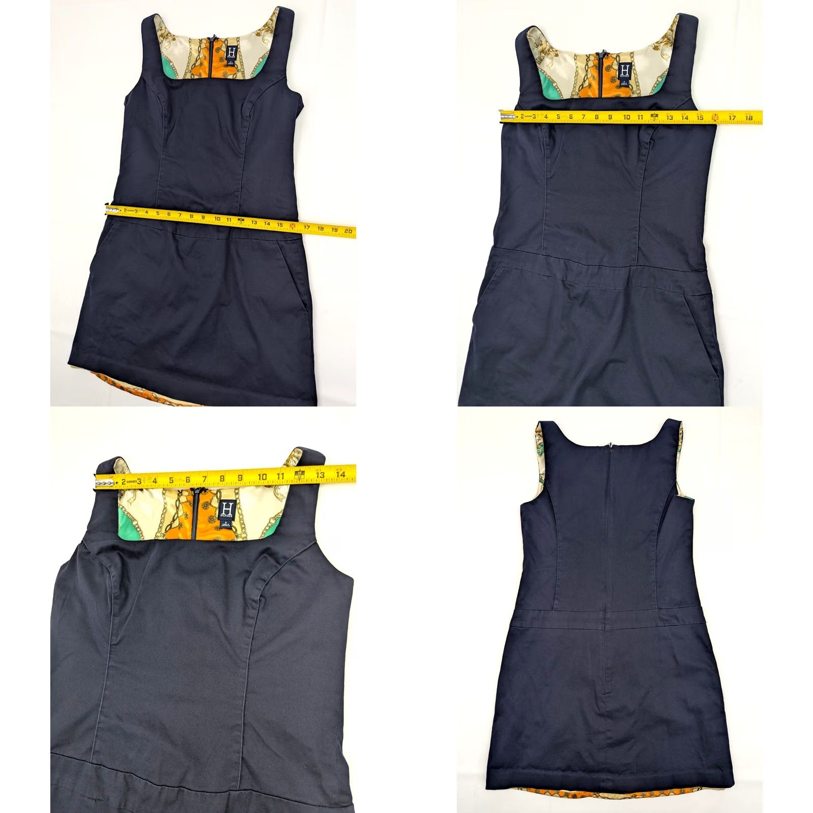Tommy Hilfiger Tommy Hilfiger Navy Blue Sheath Dress Women 6 Equestrian Chain Lined Zip Back Size M / US 6-8 / IT 42-44 - 8 Thumbnail