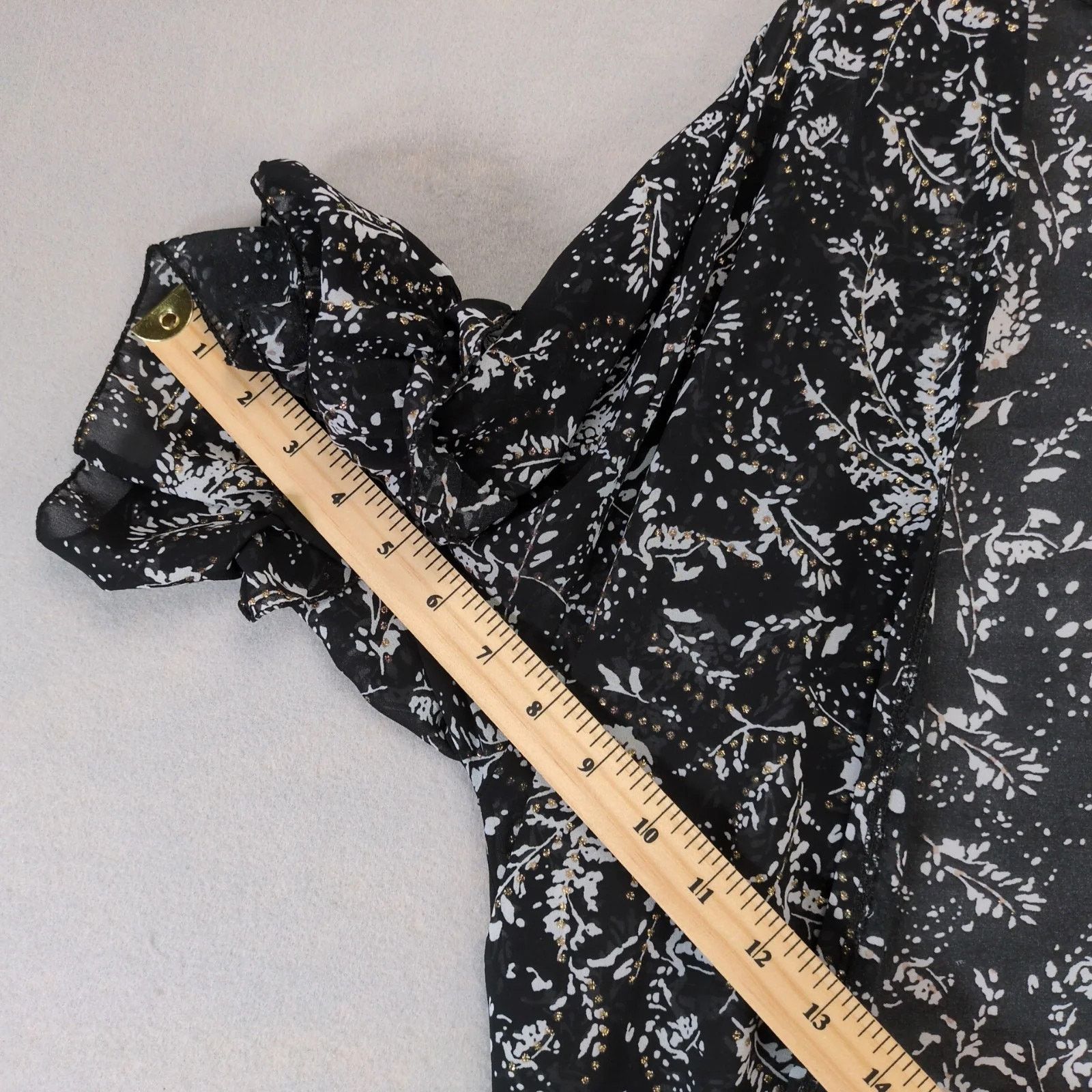 Other Laon Black Floral Print Sheer Long Kimono Open Cardigan XL Size XL / US 12-14 / IT 48-50 - 4 Thumbnail