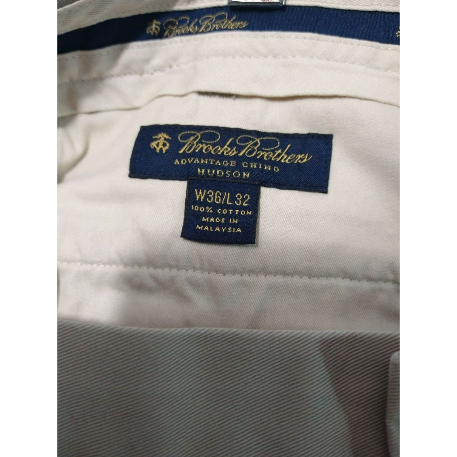 Brooks Brothers Brooks Brothers Pants Mens 36x32 Beige Chino Flat Front Cotton Size US 36 / EU 52 - 7 Thumbnail