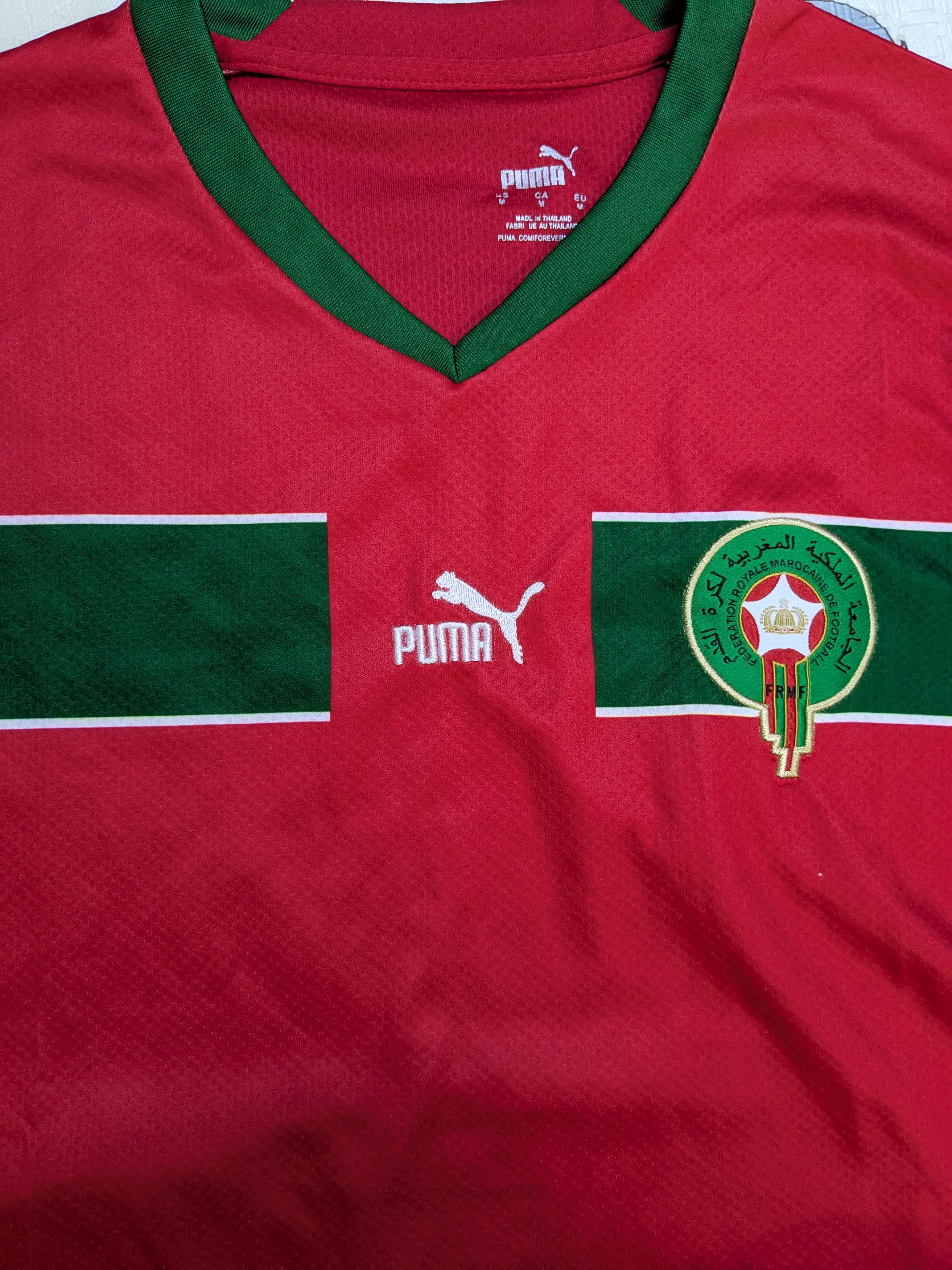 Puma Morocco National Football Team Puma Jersey - 2022 Home Kit Size US M / EU 48-50 / 2 - 1 Thumbnail
