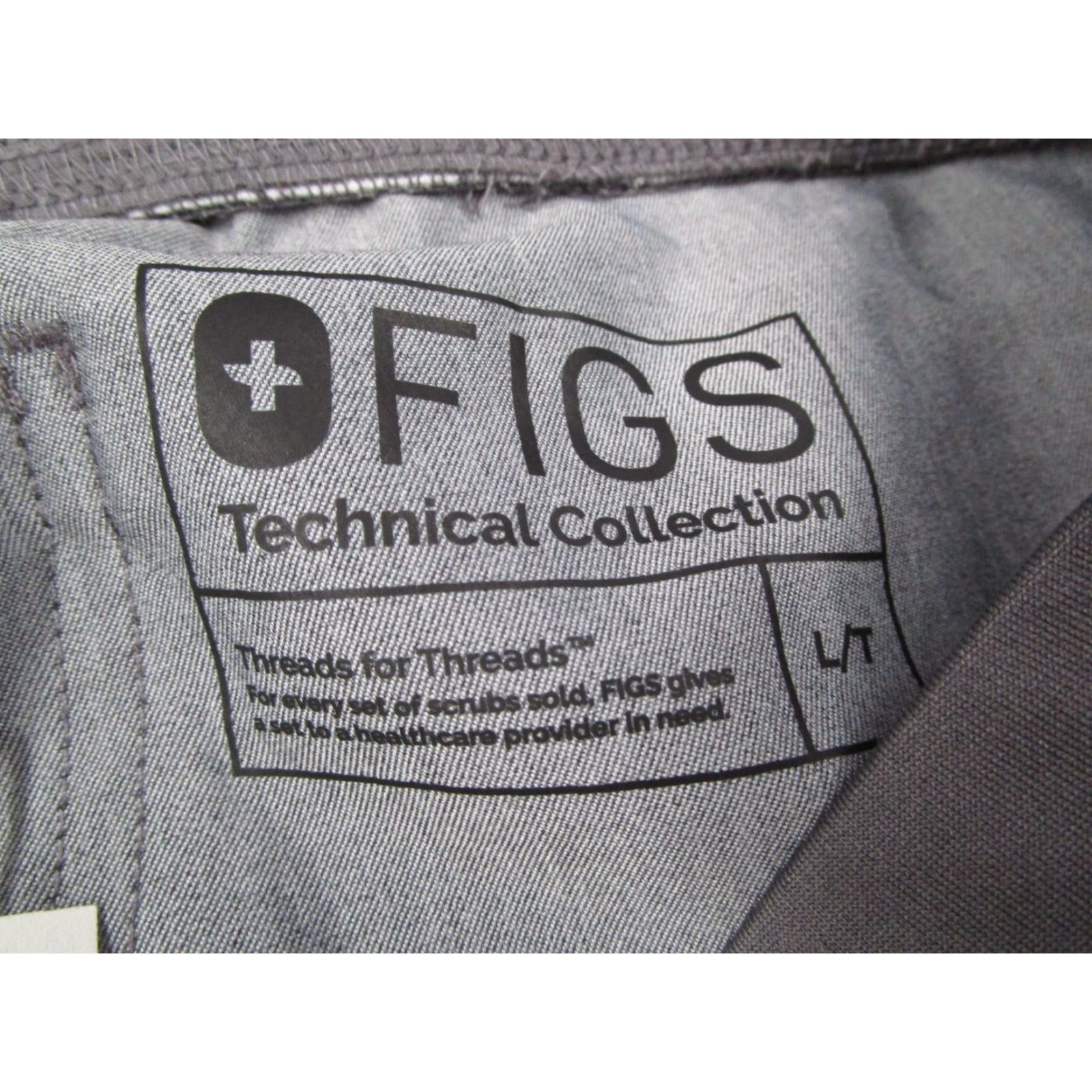 Vintage FIGS Livingston Technical Collection Gray Scrubs Women L Tall Shirt? Size 36" / US 14 / IT 50 - 3 Thumbnail