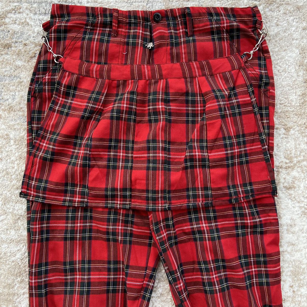 Japanese Brand × Seditionaries 90's Mad Punk Seditionaries Tartan Bondage Pants Size US 29 - 3 Thumbnail