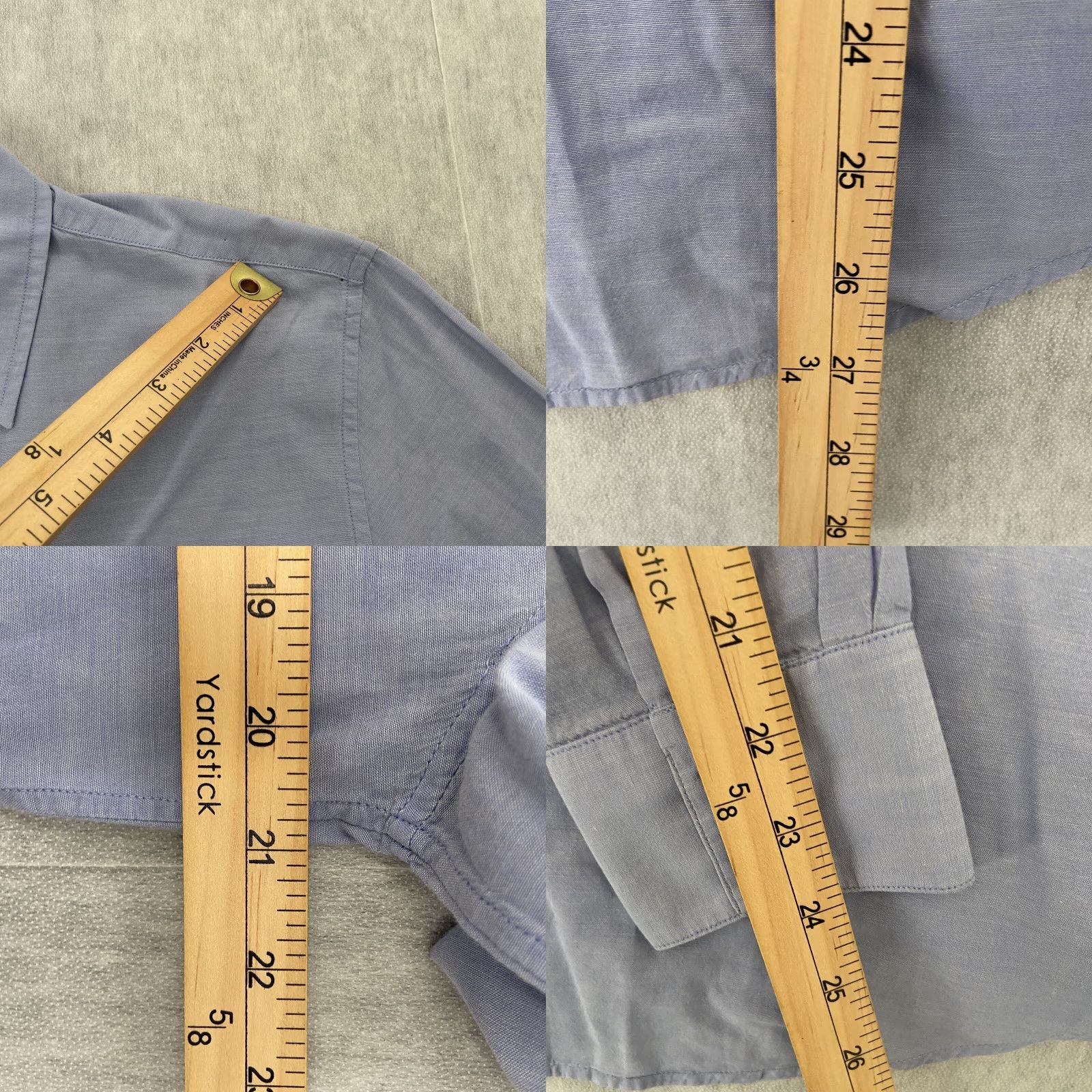 John Varvatos VINTAGE John Varvatos Shirt Mens Small Blue Cotton Long Sleeve Business Casual Party 90s Size US S / EU 44-46 / 1 - 8 Thumbnail