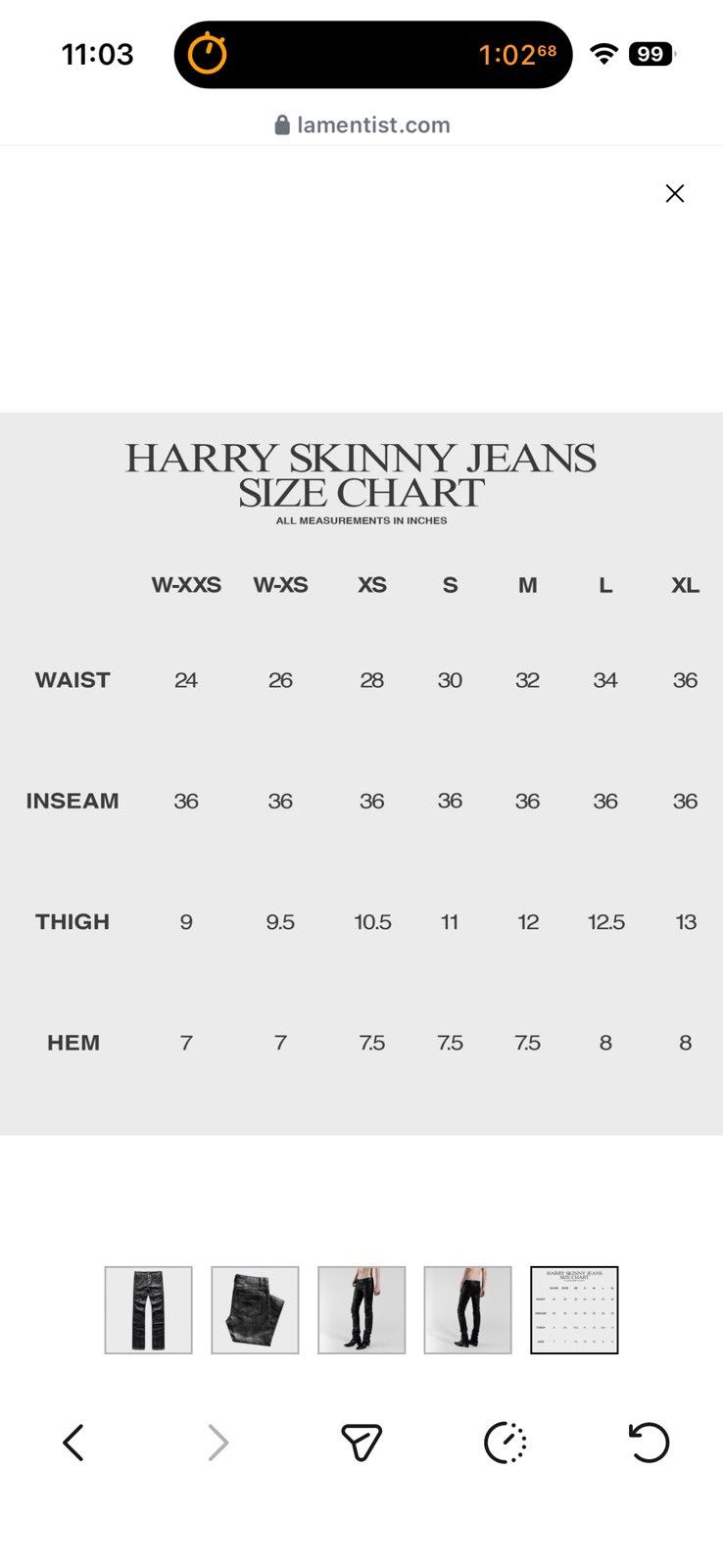 Other HARRY SKINNY JEANS IN WAXED NOIR DENIM ONLY TRIED ON Size US 34 / EU 50 - 5 Thumbnail