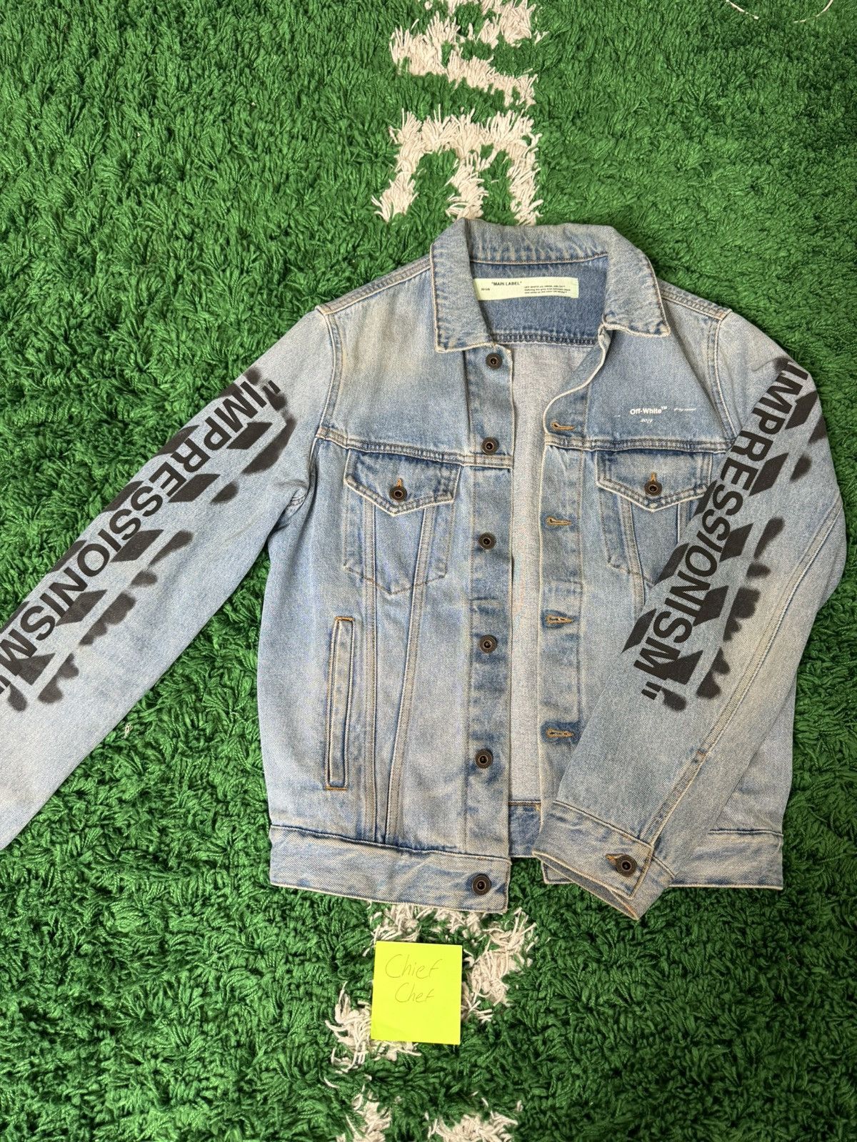 Off White Off white denim label Impressionism jacket Grailed