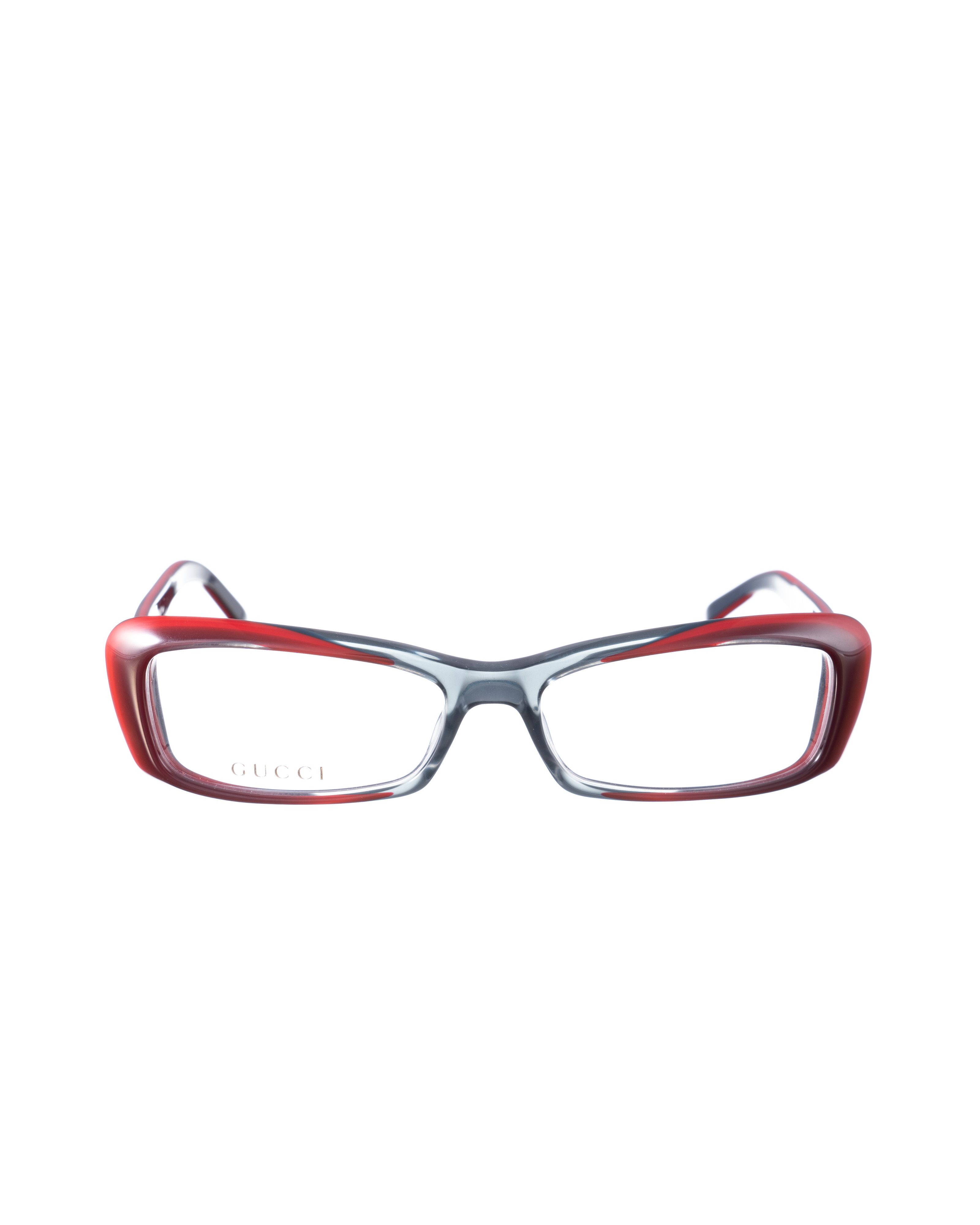 Gucci Gucci 00s Grey & Red Cat EyeGlasses Size ONE SIZE - 2 Thumbnail