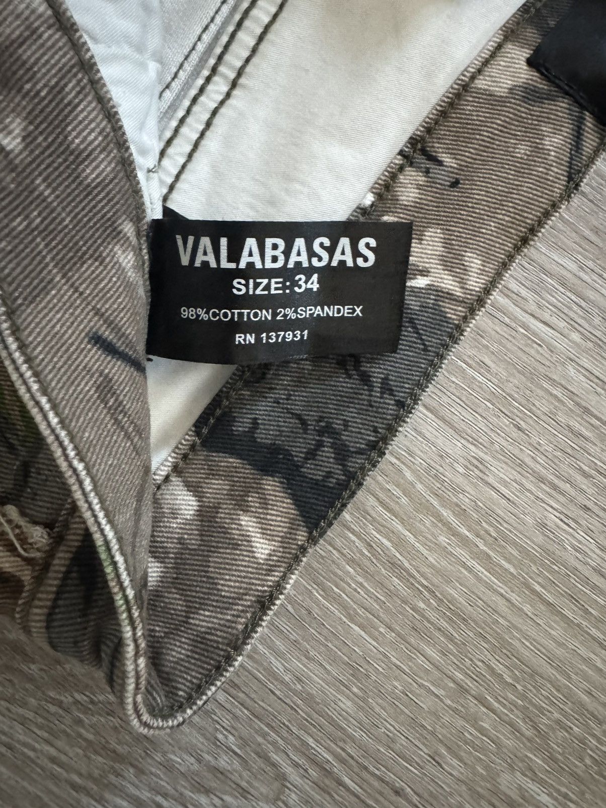 Valabasas Valabasas Men’s Stacked Camo Flare Denim Size US 34 / EU 50 - 3 Thumbnail