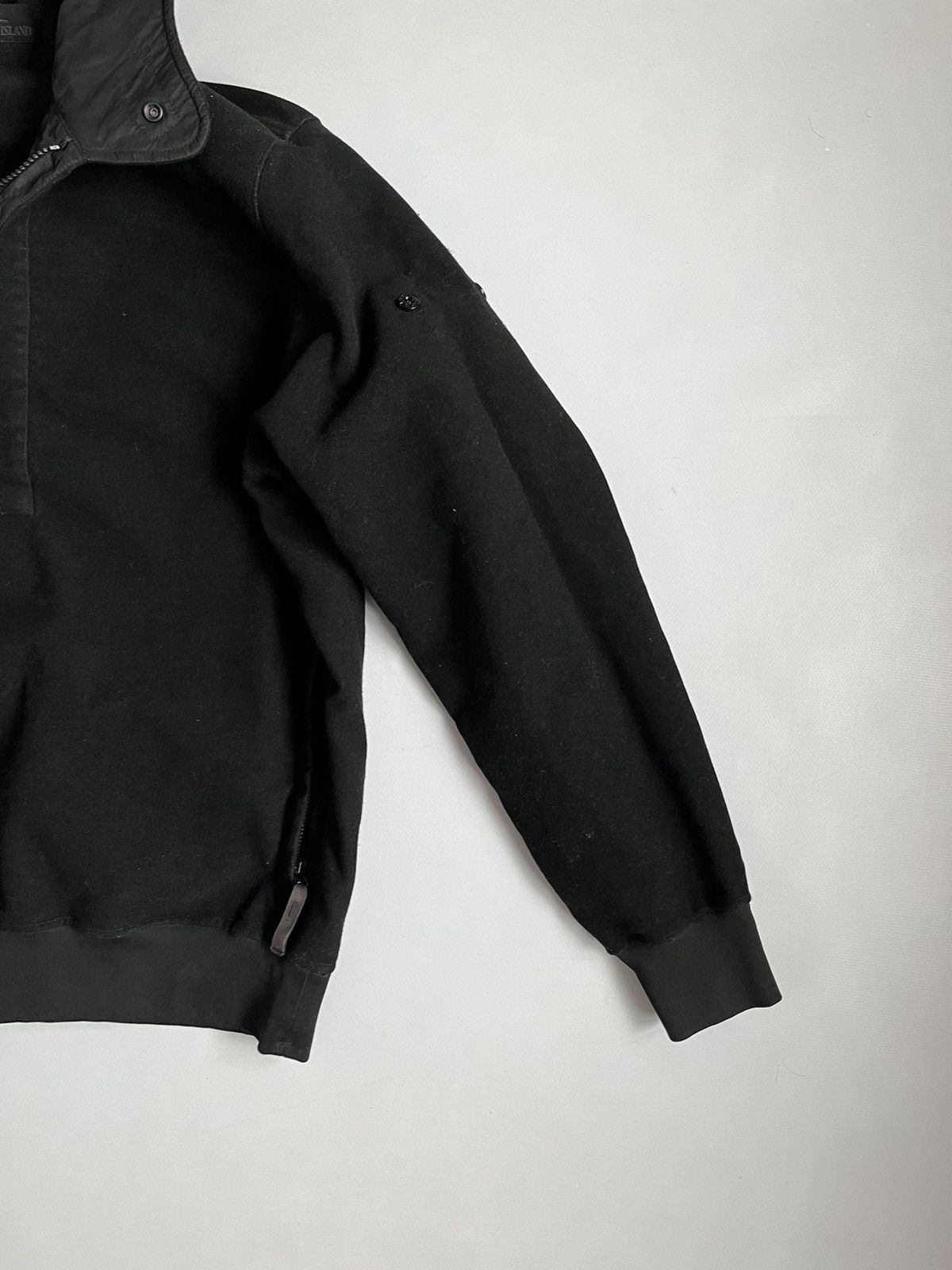 Stone Island Stone Island Men 2021 Black Ghost Flocked Pullover Hoodie Size US M / EU 48-50 / 2 - 8 Thumbnail