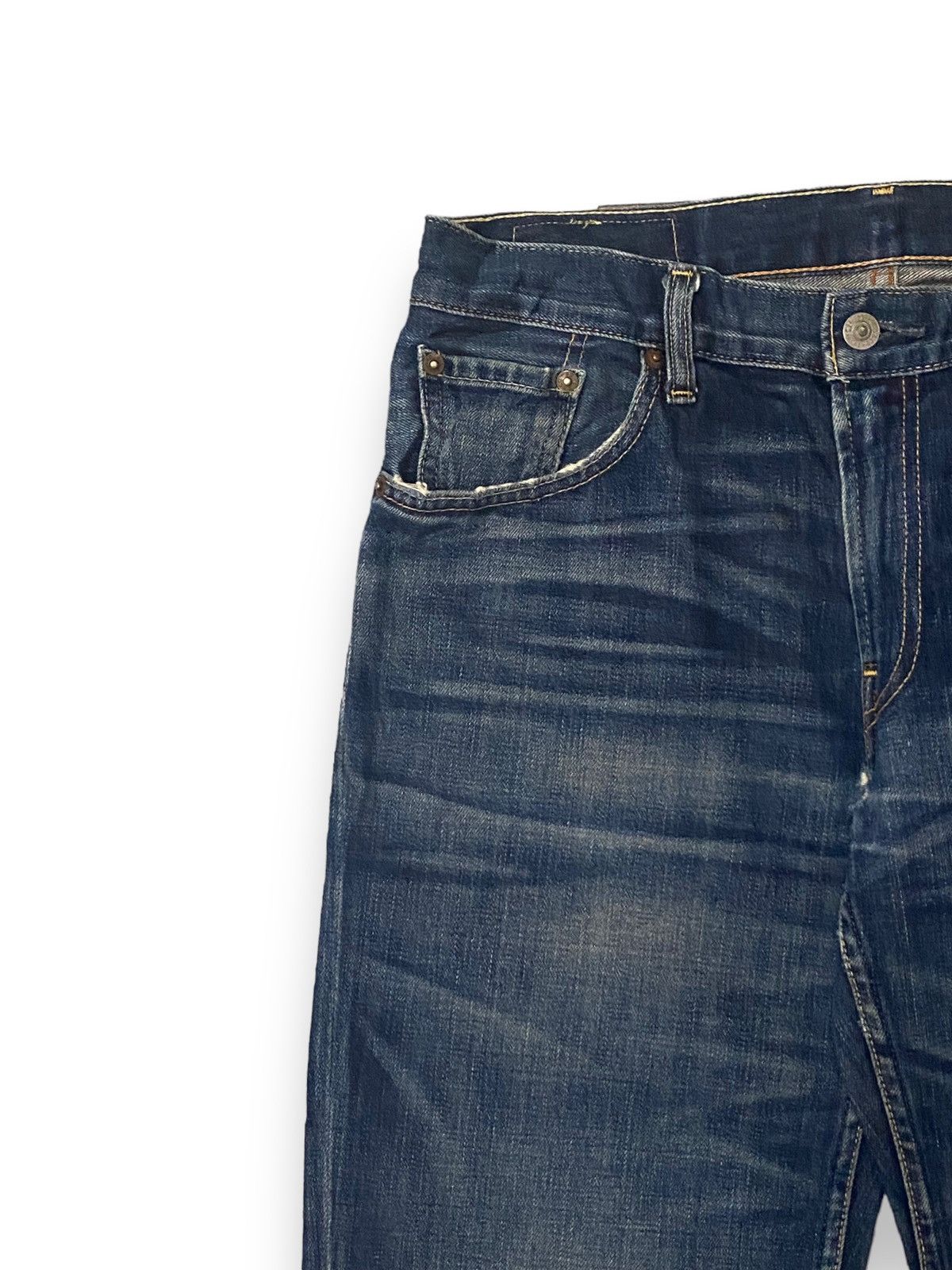 Japanese Brand × Levi's × Vintage Vintage Levis 502 Selvedge 4459 Button Distress Straight d' Size US 33 - 6 Thumbnail