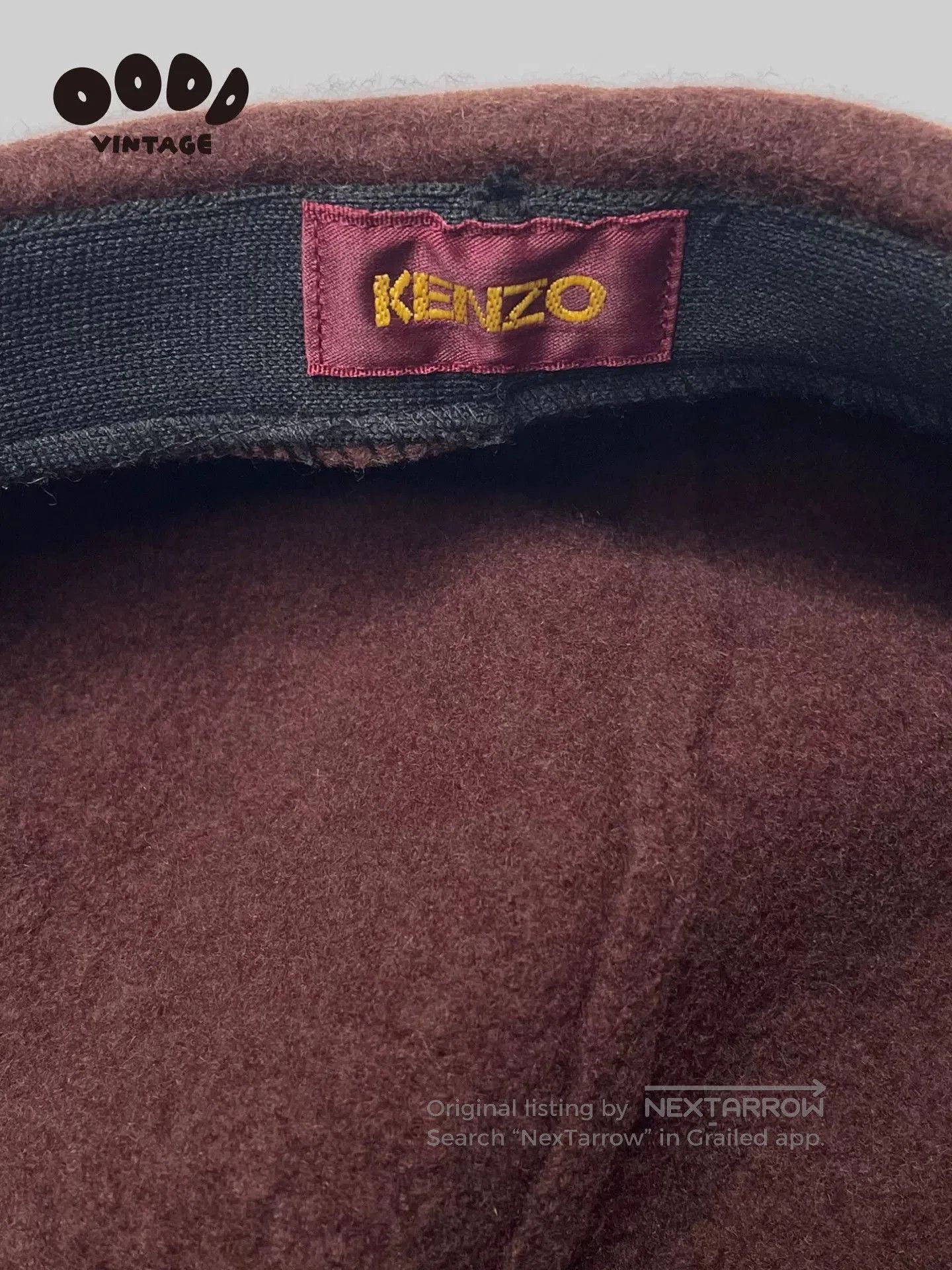Kenzo Kenzo Wool Beret with Branch Pattern. Size ONE SIZE - 8 Thumbnail