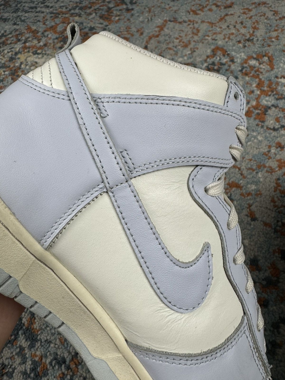 Nike × Vintage Nike dunk high football grey high top sneakers Size US 8 / IT 38 - 14 Thumbnail