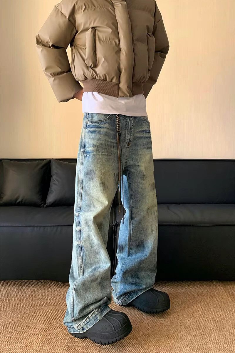 Designer × Vintage Streetwear Custom Baggy Straight Washed Y2k Retro Jeans Size US 32 / EU 48 - 1 Thumbnail