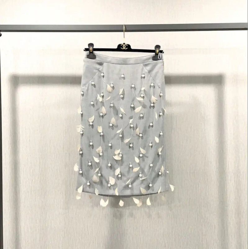 Burberry Burberry Gray Wool Women's Pencil Skirt Size 27" / US 4 / IT 40 - 1 Thumbnail