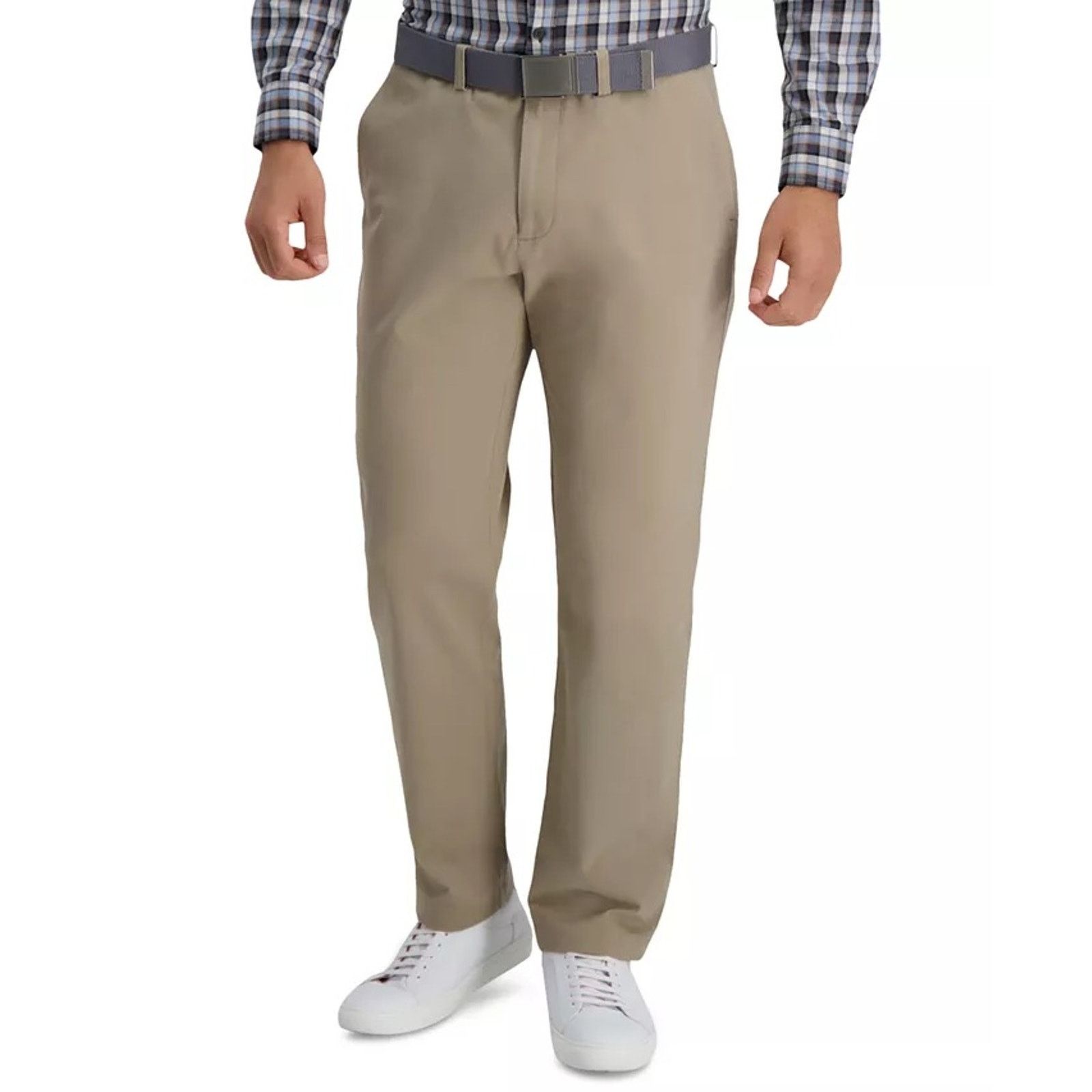 Haggar Haggar Men's Medium Khaki Soft Chino Dress Pants Size 34x29 Size US 34 / EU 50 - 1 Thumbnail