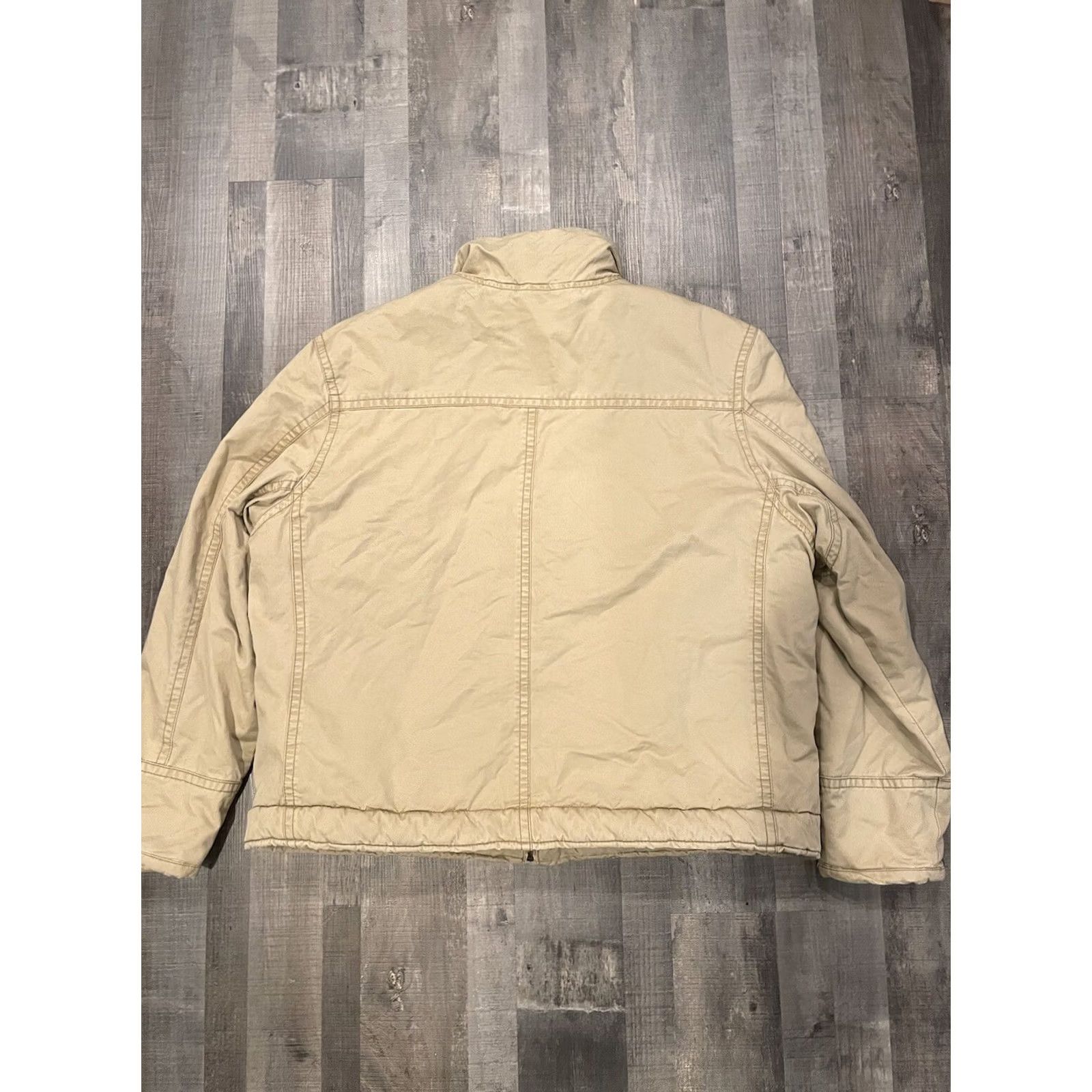 Vintage Arizona Jeans Coat Jacket Lined Size 2XL Brown / Tan Bomber Jacket Men Winter Classic Lined Zipper Cotton Solid 2XL Brown Mens Size US 39 - 6 Thumbnail