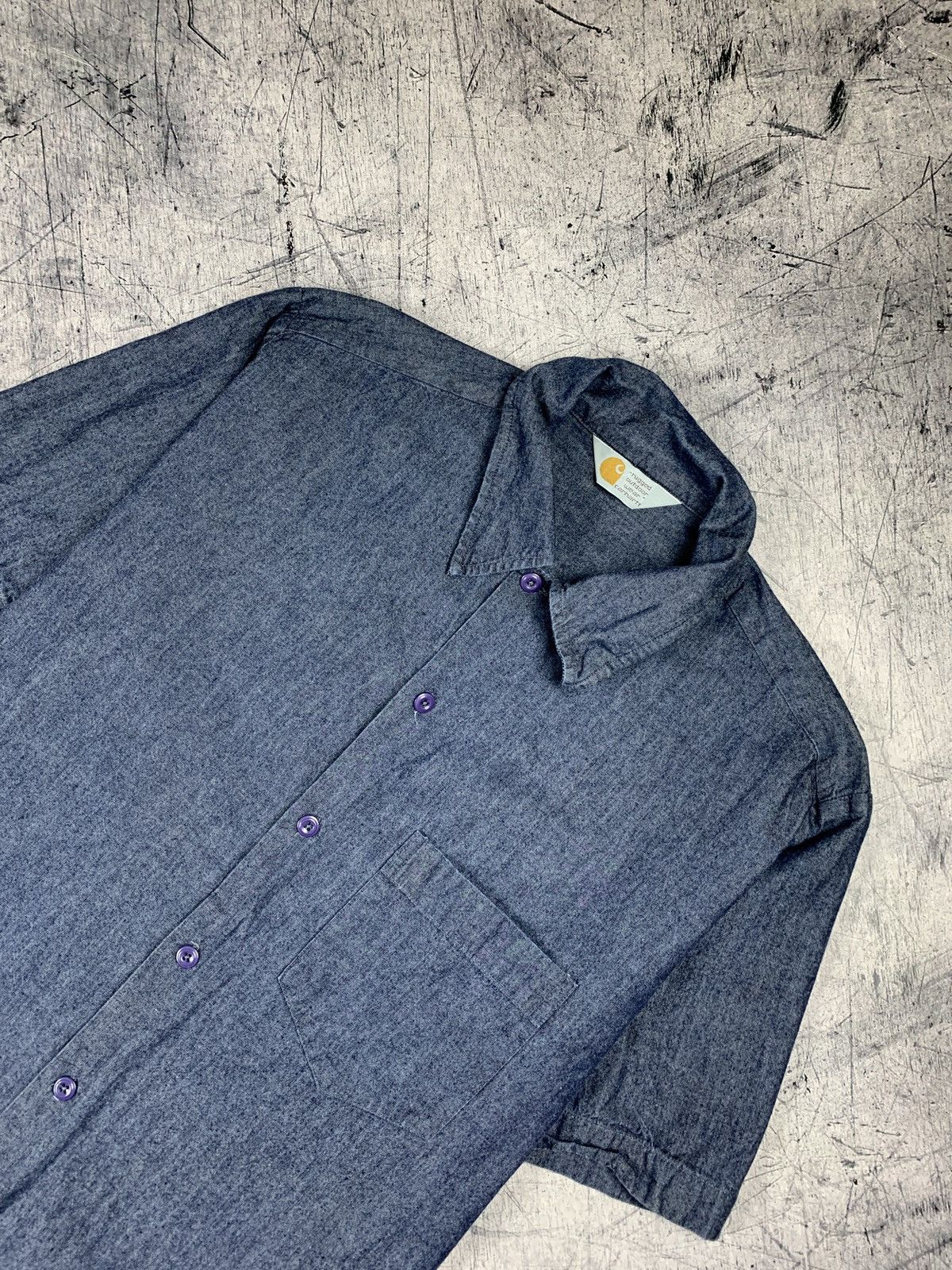 Carhartt Vintage Carhartt Denim Shirt Rugged Outdoor Wear Work 90’s Size US L / EU 52-54 / 3 - 2 Thumbnail