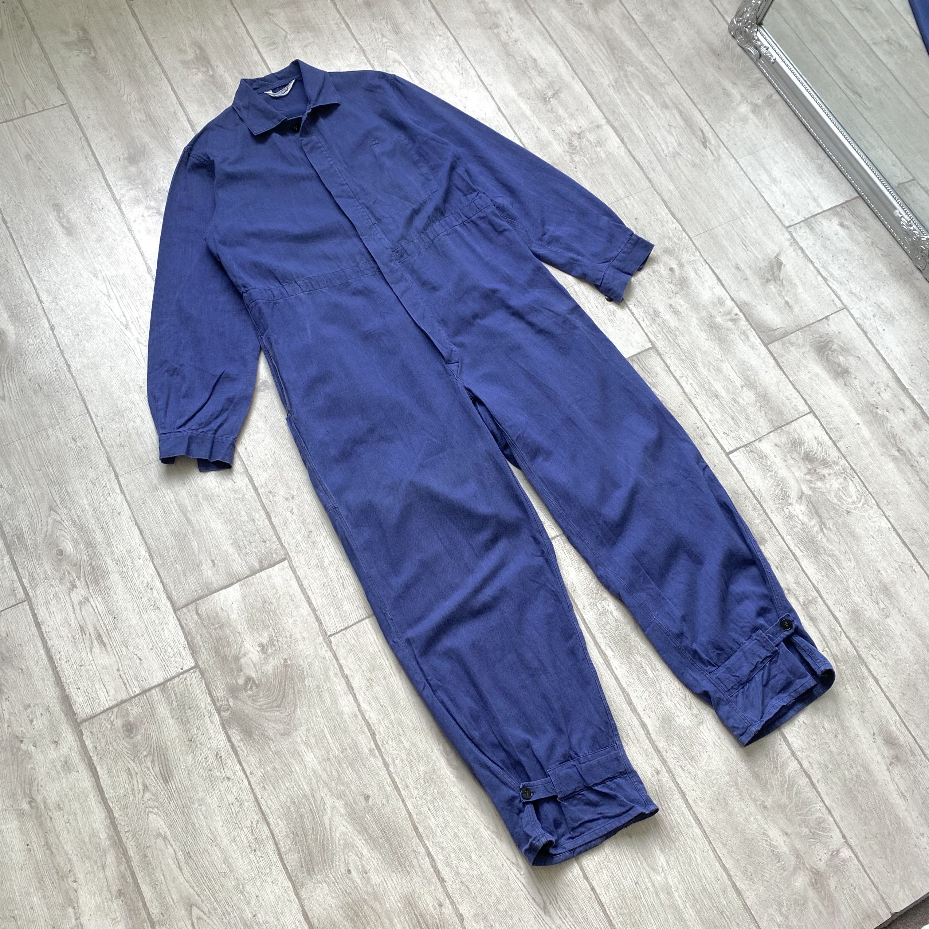 Le Laboureur ⚙️ Vintage 80s Sanfor Faded French Coverall Jumpsuit Vetra Size US 32 / EU 48 - 10 Thumbnail