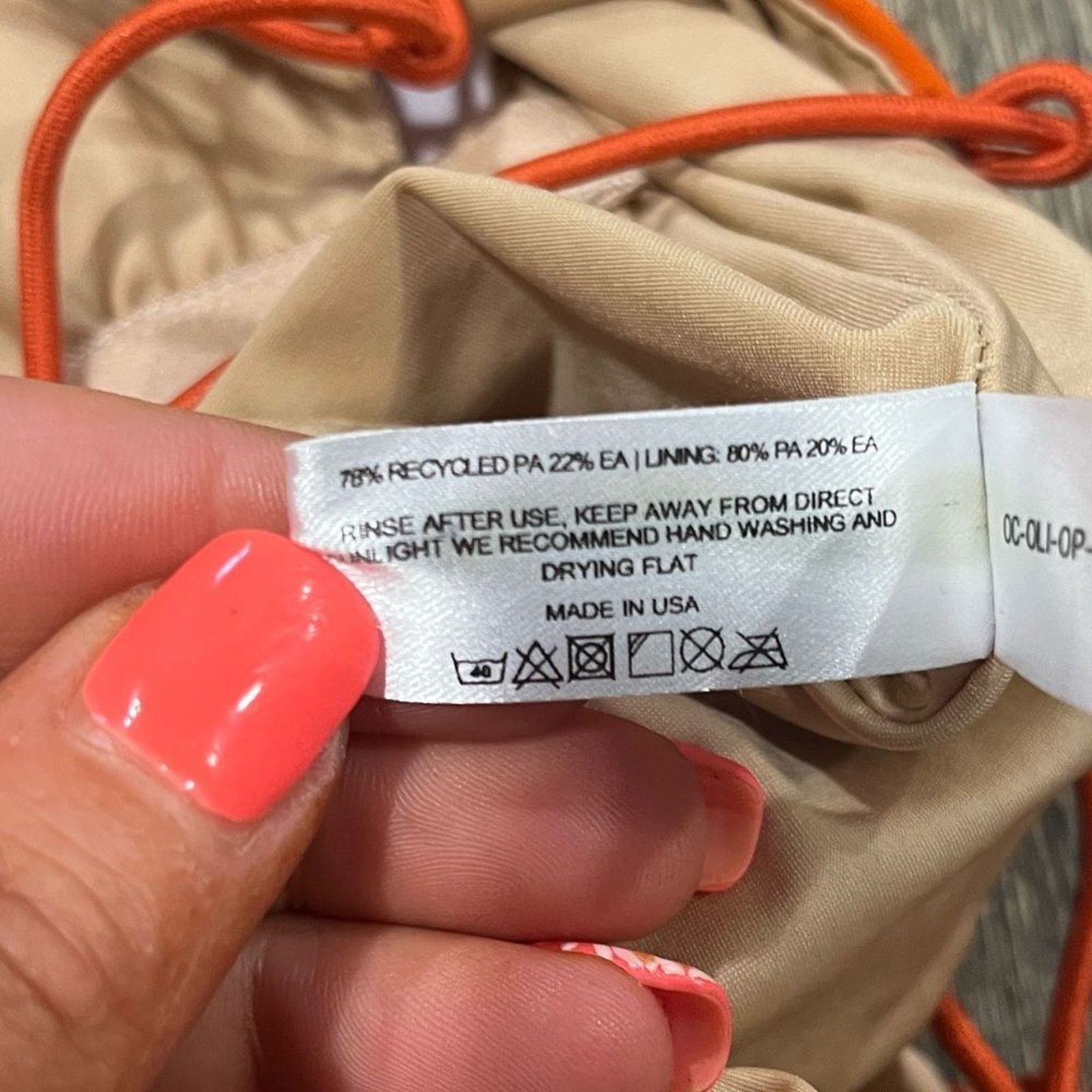Vintage NWOT Ochie Swim Bandeau One Piece Swimsuit Turmeric Size M Size ONE SIZE - 4 Thumbnail