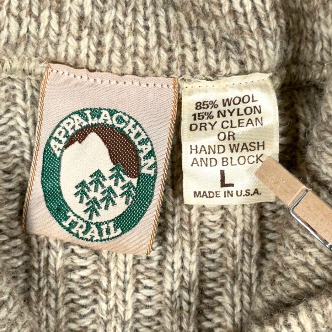 Vintage VINTAGE Appalachian Trail Sweater Mens Large Brown Wool Shawl 90s USA Knit Pullover Long Sleeve Mock Neck Shirt Size US M / EU 48-50 / 2 - 5 Thumbnail