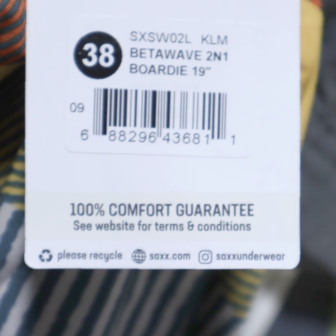 Vintage Saxx High Stretch Betawave Boardie 19 Shorts Striped Men's 38 Size US 38 / EU 54 - 6 Thumbnail