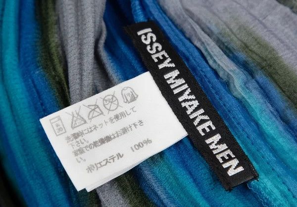 Issey Miyake Pleated Stripe Half Pants in Teal Gray Size US 38 / EU 54 - 15 Thumbnail