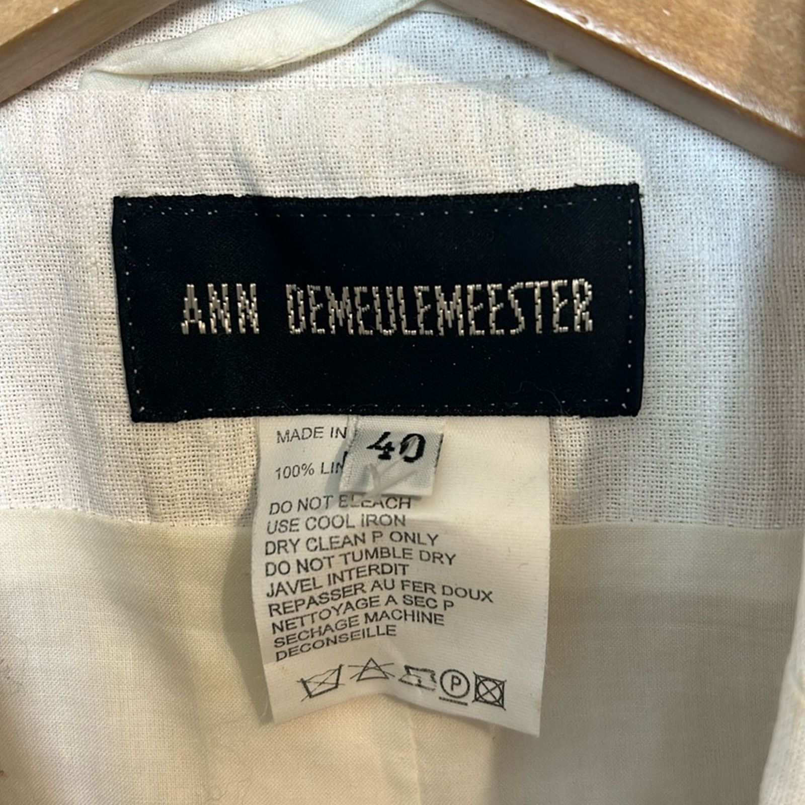 Ann Demeulemeester ann demeulemeester White Linen Blazer/Skirt Set Size 27" / US 4 / IT 40 - 4 Thumbnail