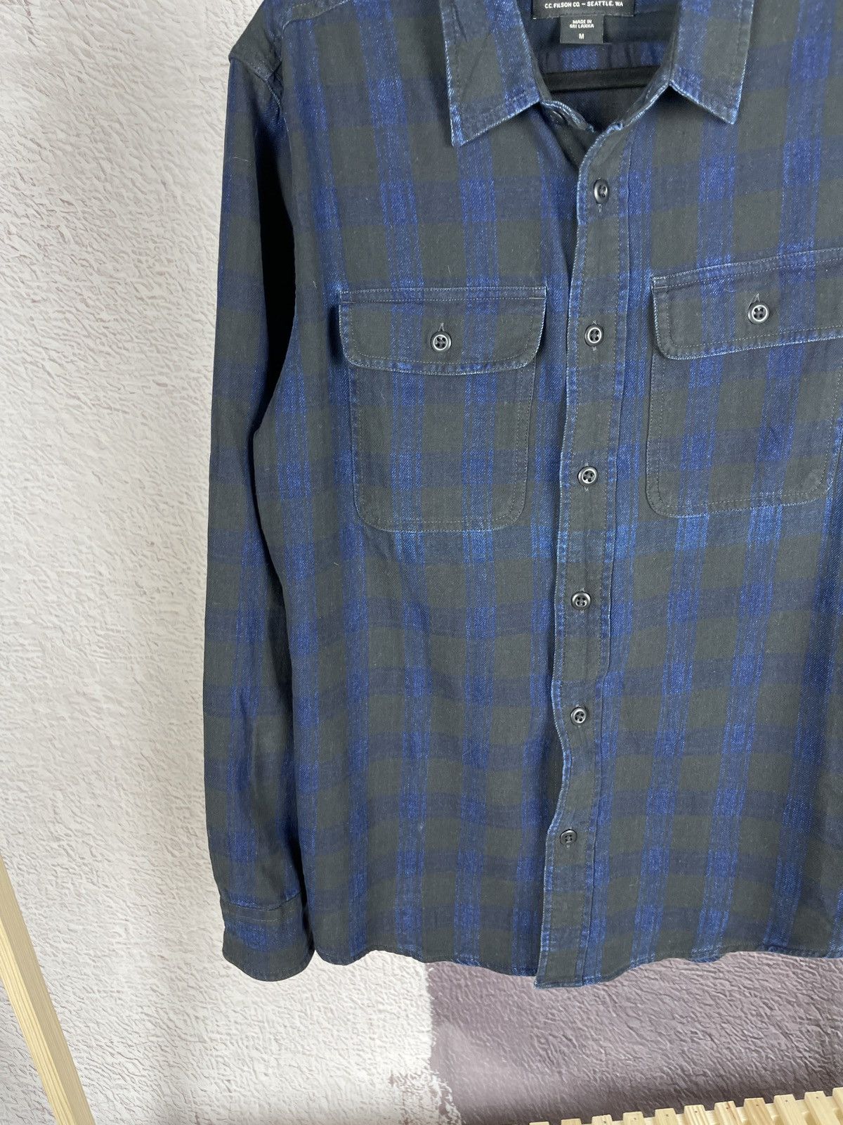 Filson Filson Indigo blue checkered flannel long sleeve shirt Size US M / EU 48-50 / 2 - 5 Thumbnail