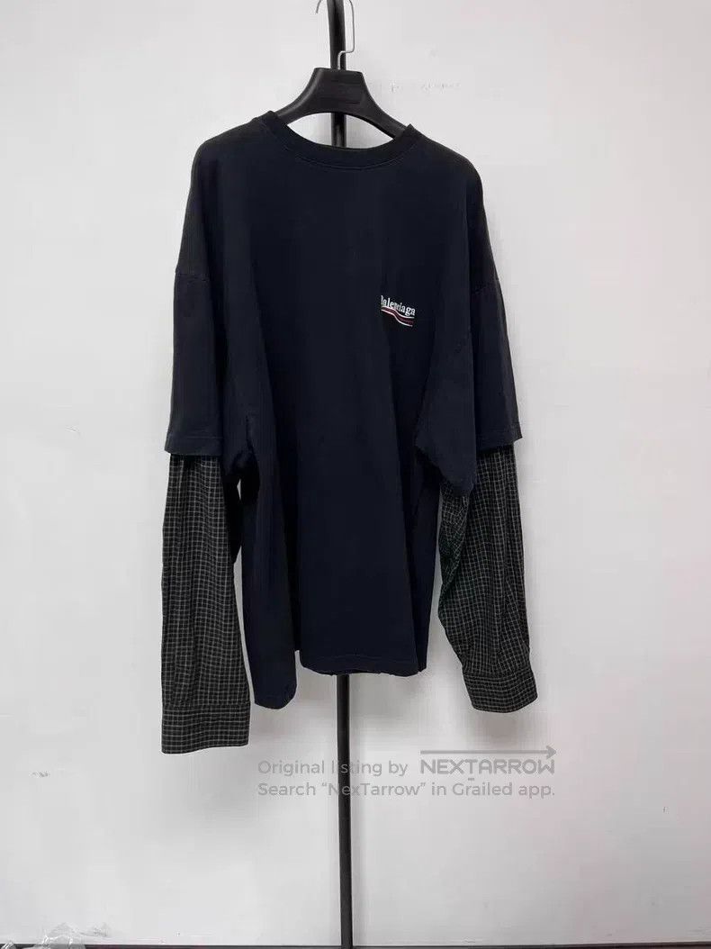 Balenciaga Balenciaga Emblem Logo Letter Embroidered Fake Two-Piece L Size US XL / EU 56 / 4 - 1 Thumbnail