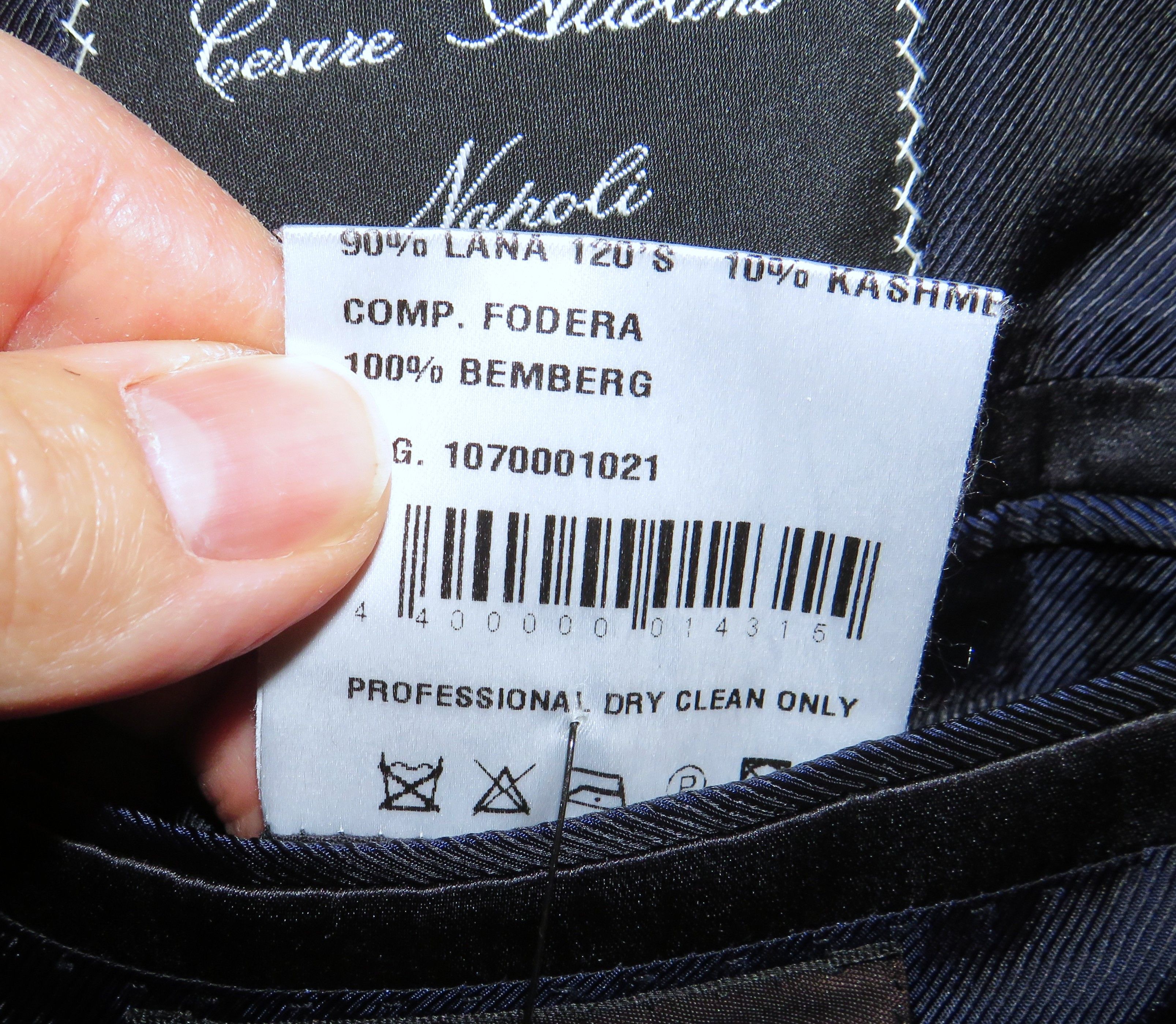 Cesare Attolini Cashmere Blend Navy Barethea Three Roll Two Tuxedo 44R Size 44R - 17 Thumbnail
