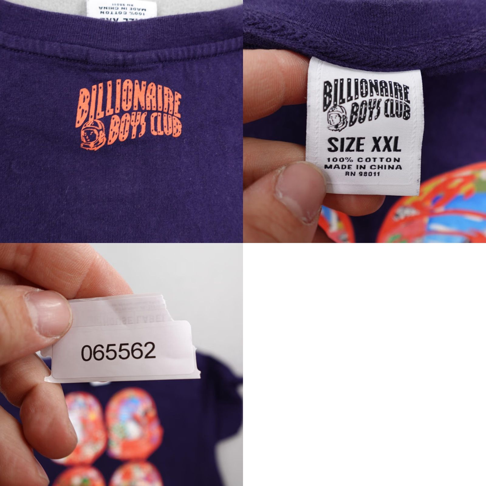 Billionaire Boys Club VINTAGE Billionaire Boys Club Shirt Mens 2XL Purple Astronaut Helmet Graphic Tee Crew Neck Space BBC Skater Mens 2XL Size US XXL / EU 58 / 5 - 8 Thumbnail