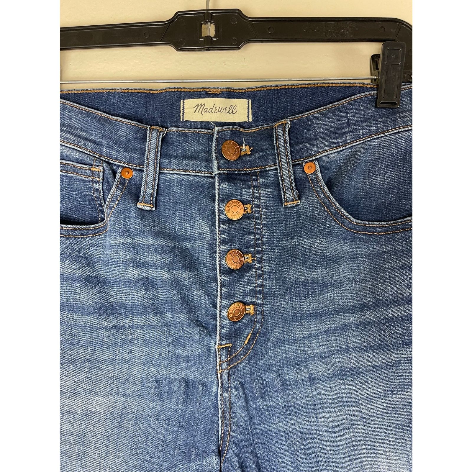 Madewell Madewell 10" High-Rise Skinny Chewed-Hem Jeans - Size 28 Size 28" / US 6 / IT 42 - 2 Thumbnail