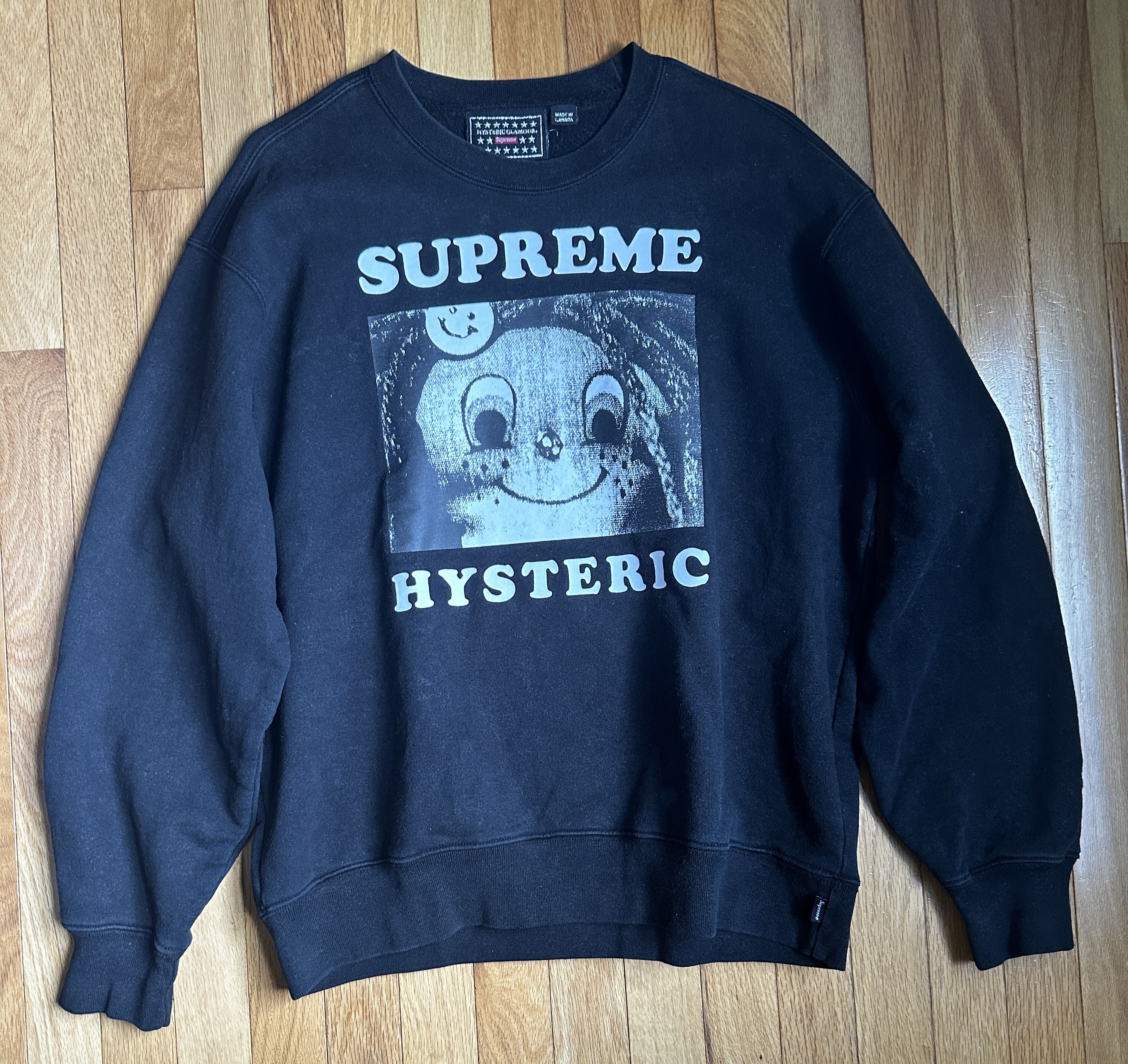 image of Supreme Hysteric Glamour Crewneck in Black, Men's (Size Small)