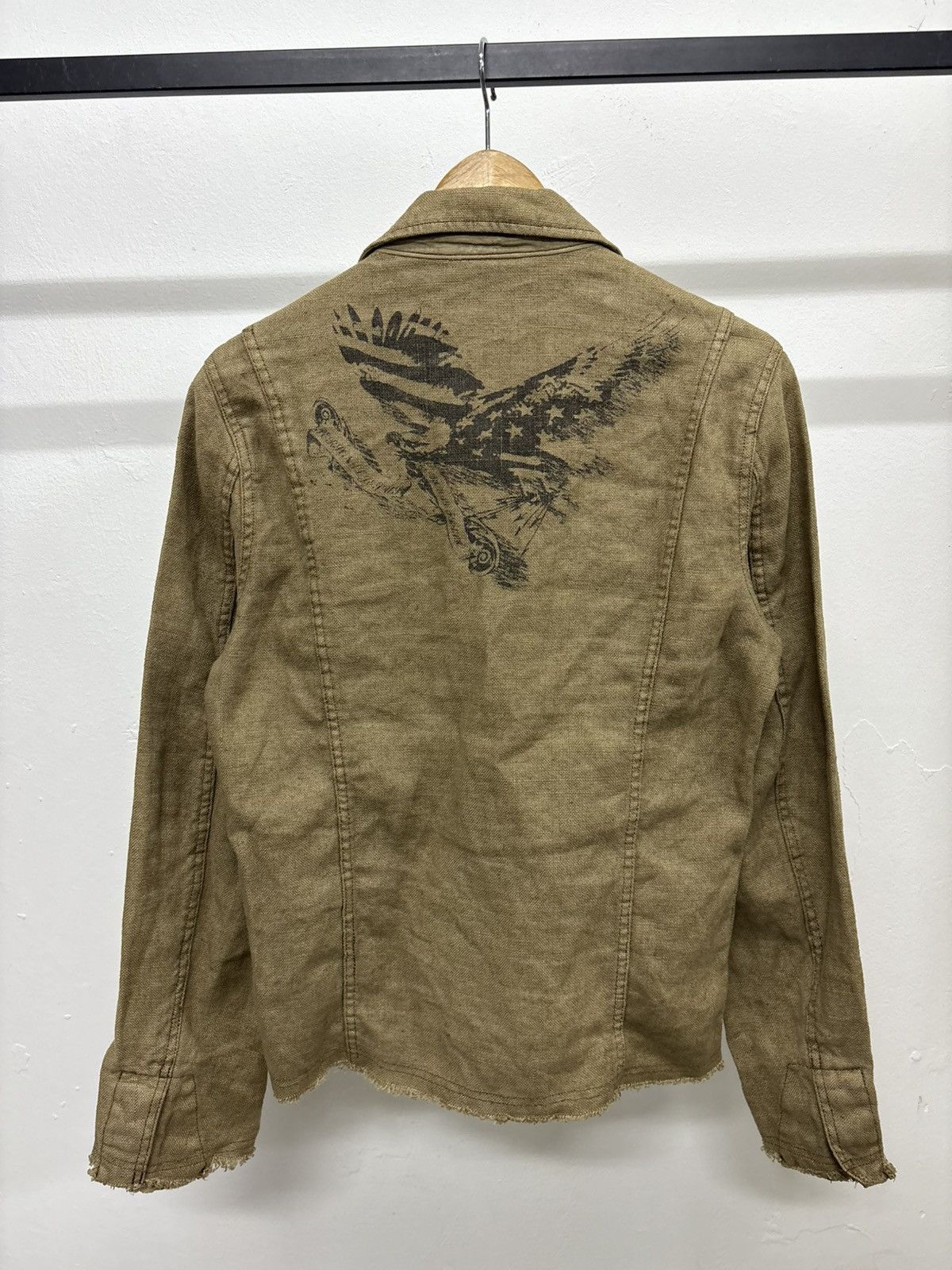 If Six Was Nine Royal Flush Linen Jacket Distressed Trucker Size US M / EU 48-50 / 2 - 9 Thumbnail