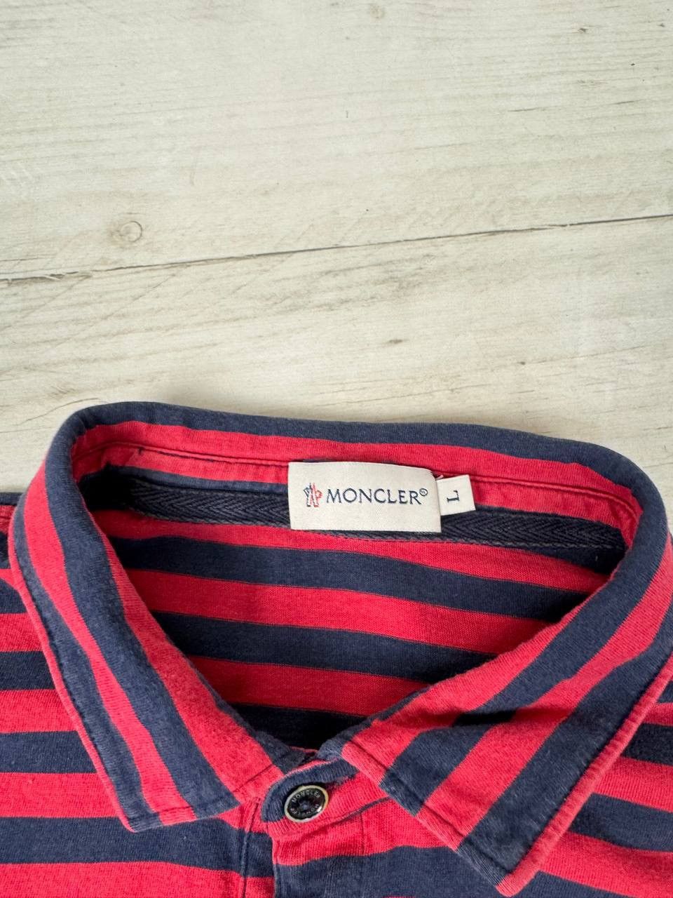 Moncler Moncler Maglia Polo Manica Corta Shirt Striped Size US L / EU 52-54 / 3 - 4 Thumbnail